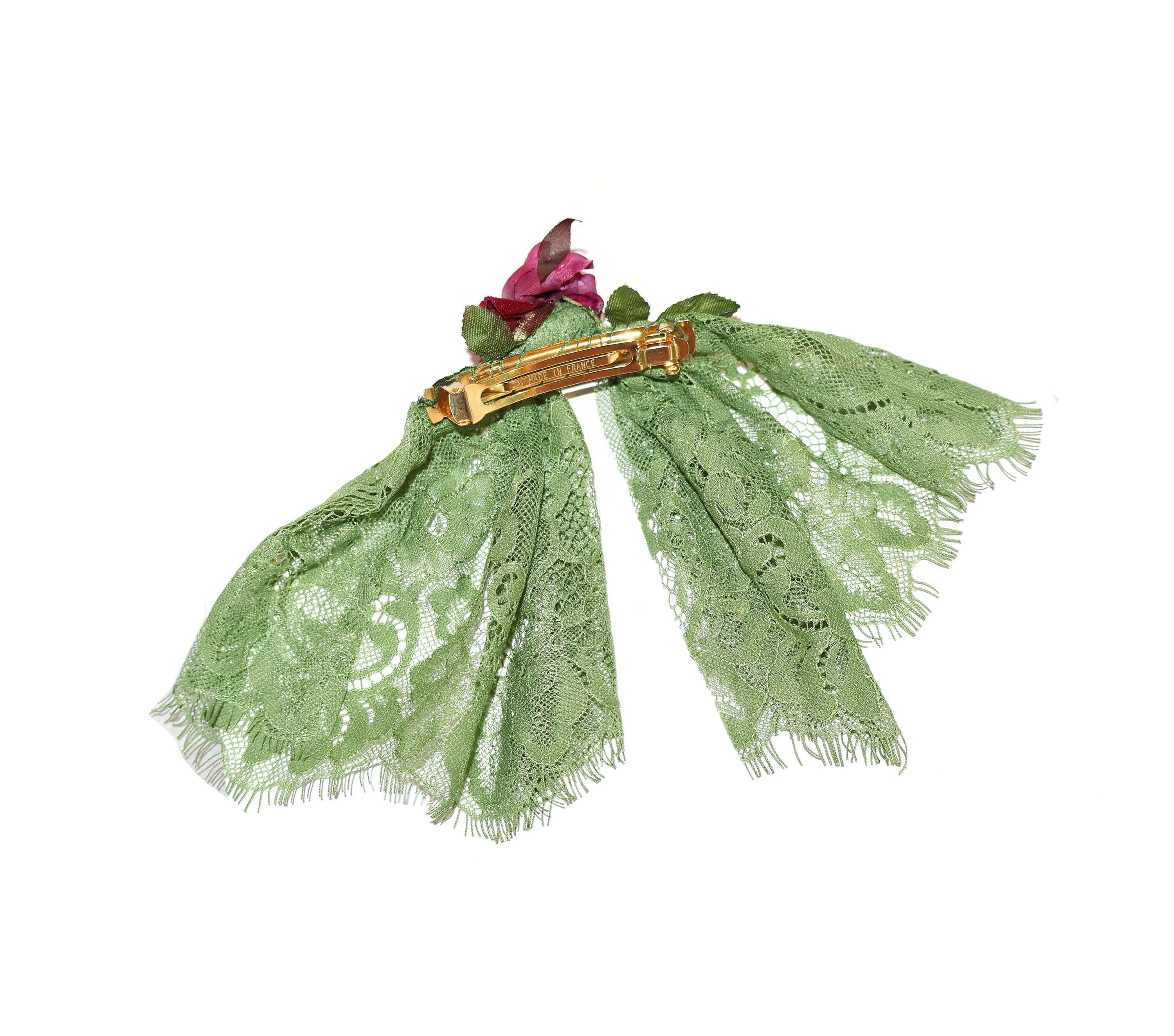 ROSELINE EN FEUILLE BARRETTE Clips & Barrettes Epona Valley