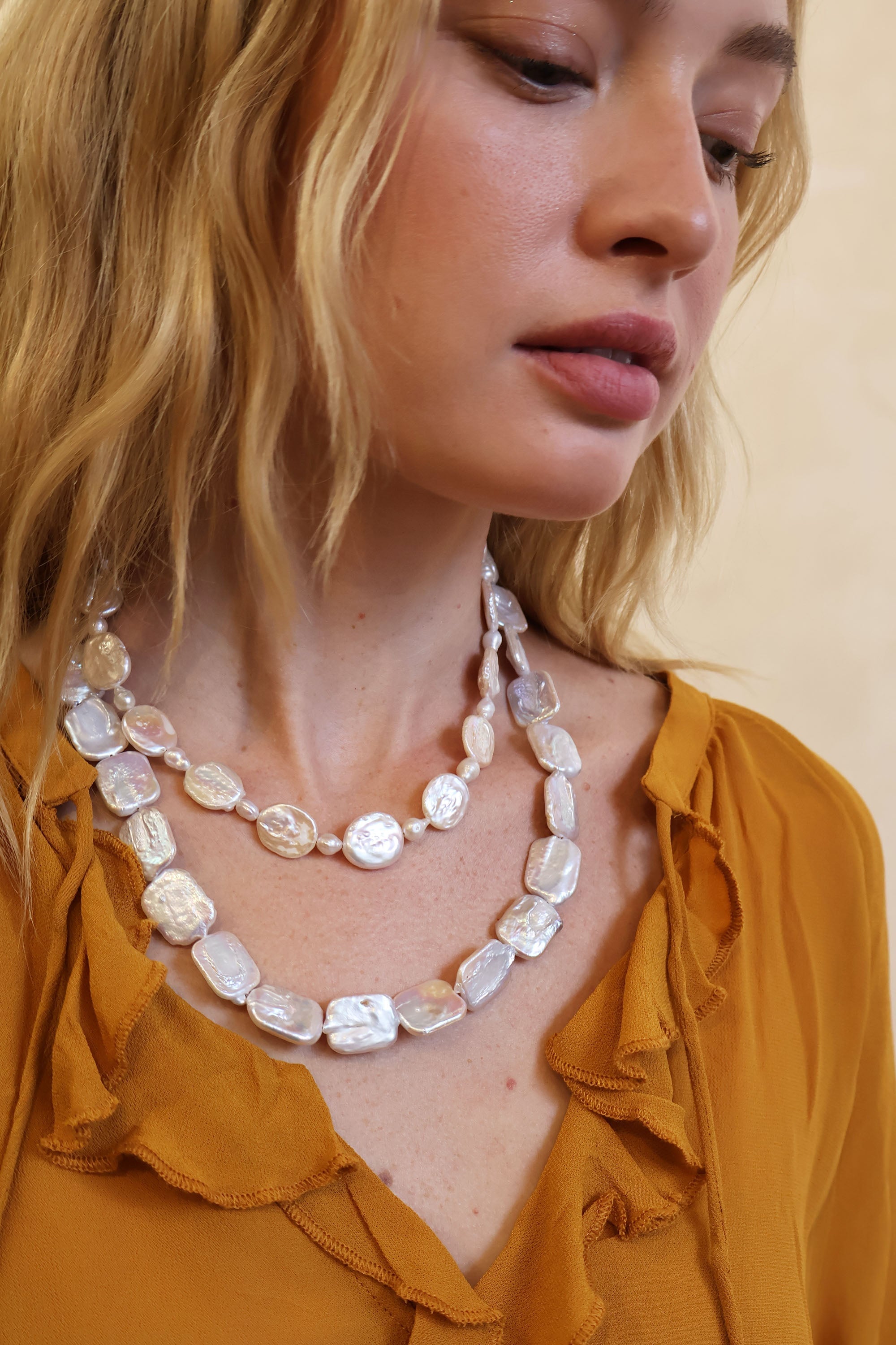 AVELINE BAROQUE FRESHWATER PEARL NECKLACE Necklaces Epona Valley
