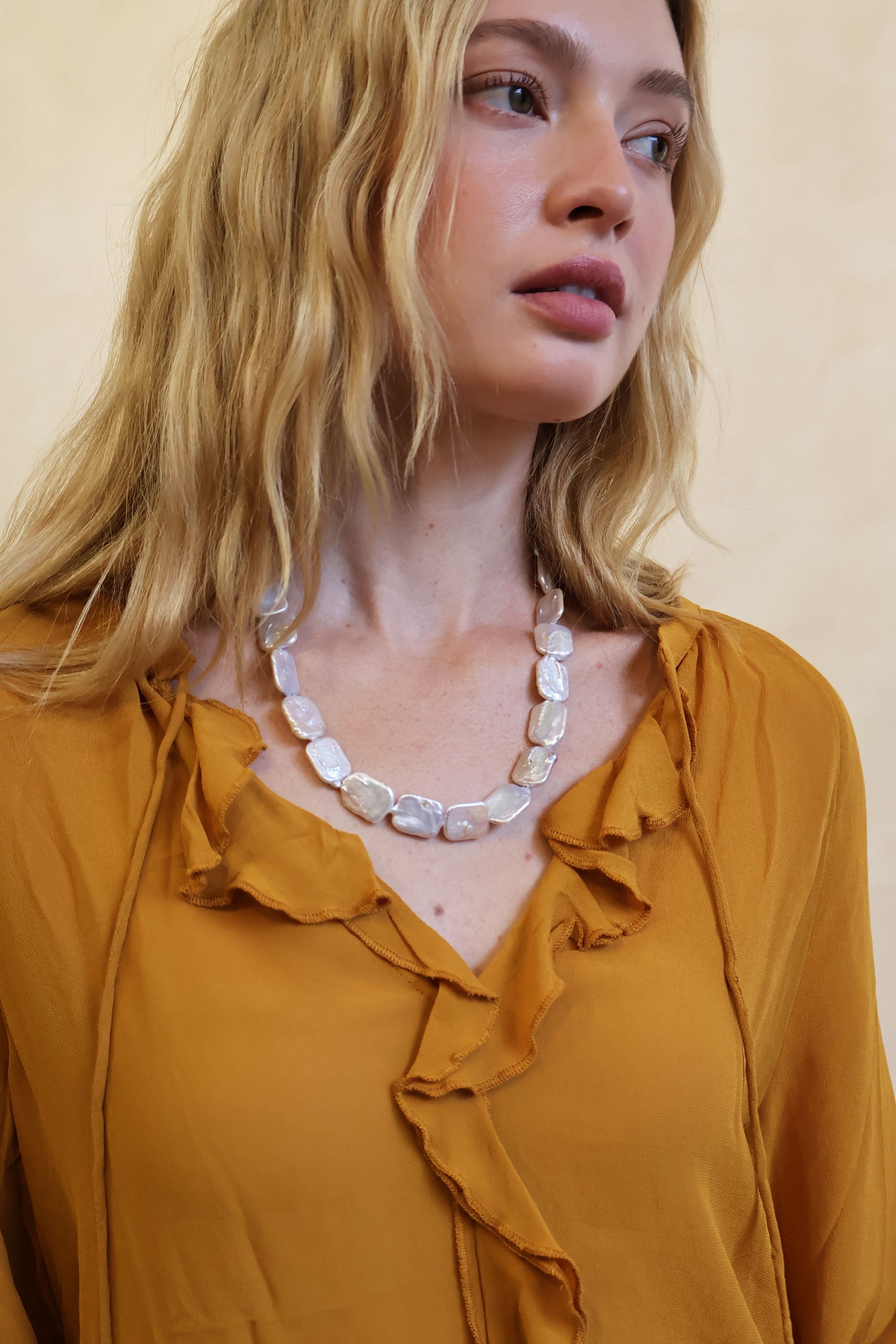 AVELINE BAROQUE FRESHWATER PEARL NECKLACE Necklaces Epona Valley