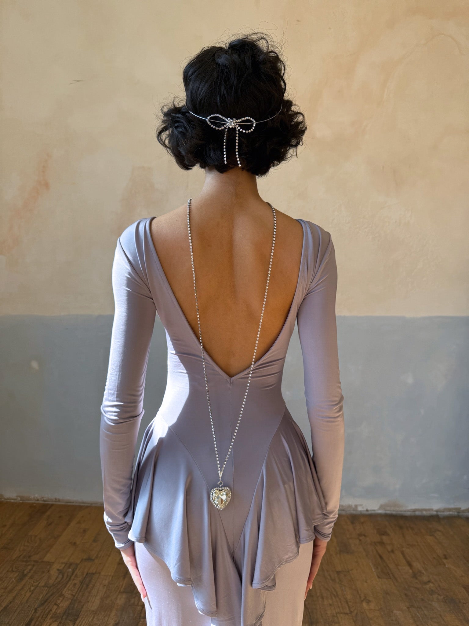 AMORE HEART SWAROVSKI BACK CHAIN Jewelry Epona Valley