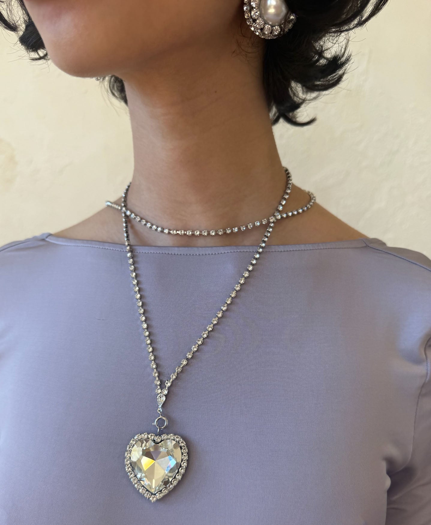 AMORE HEART SWAROVSKI BACK CHAIN Jewelry Epona Valley