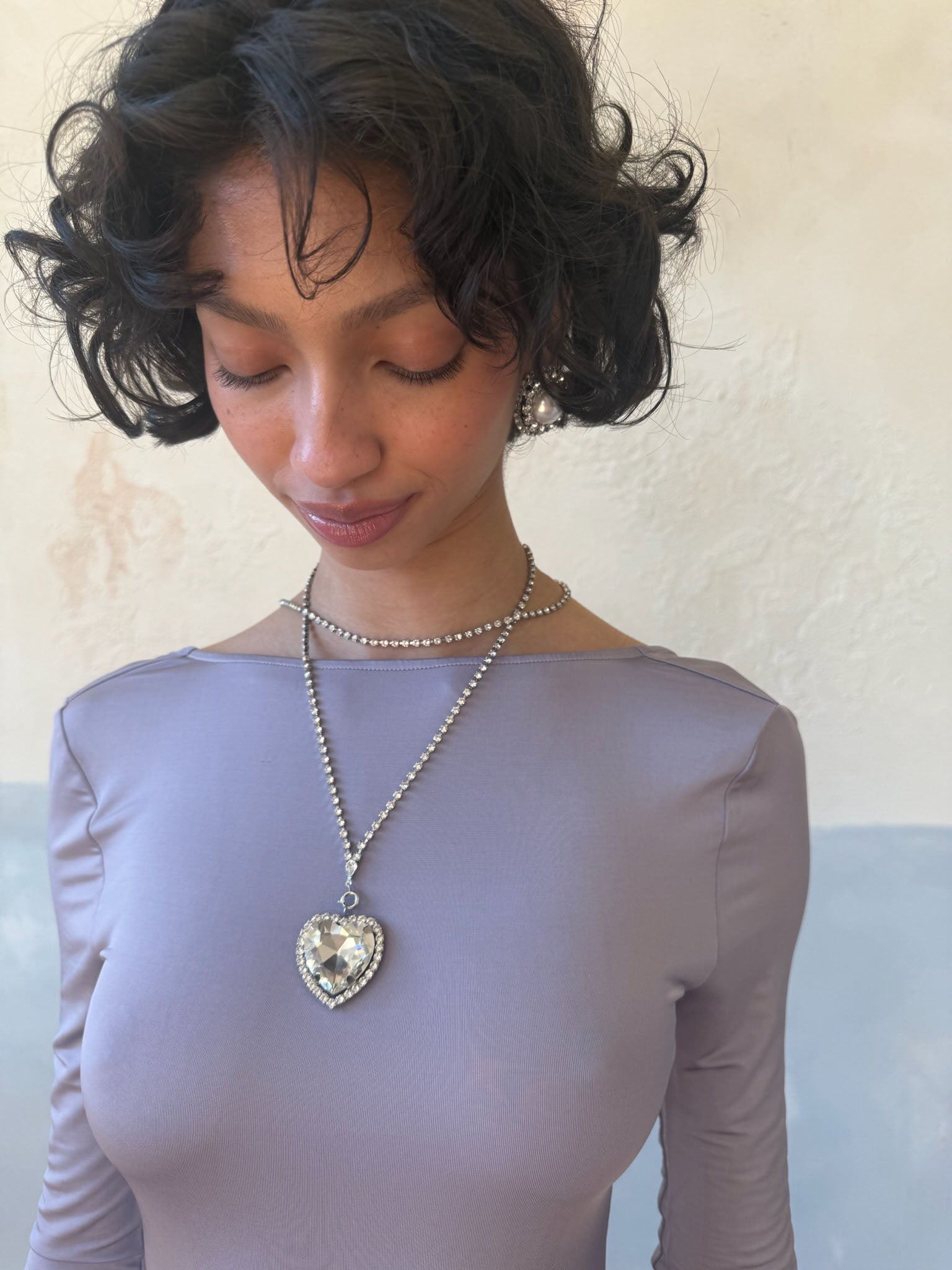 AMORE HEART SWAROVSKI BACK CHAIN Jewelry Epona Valley