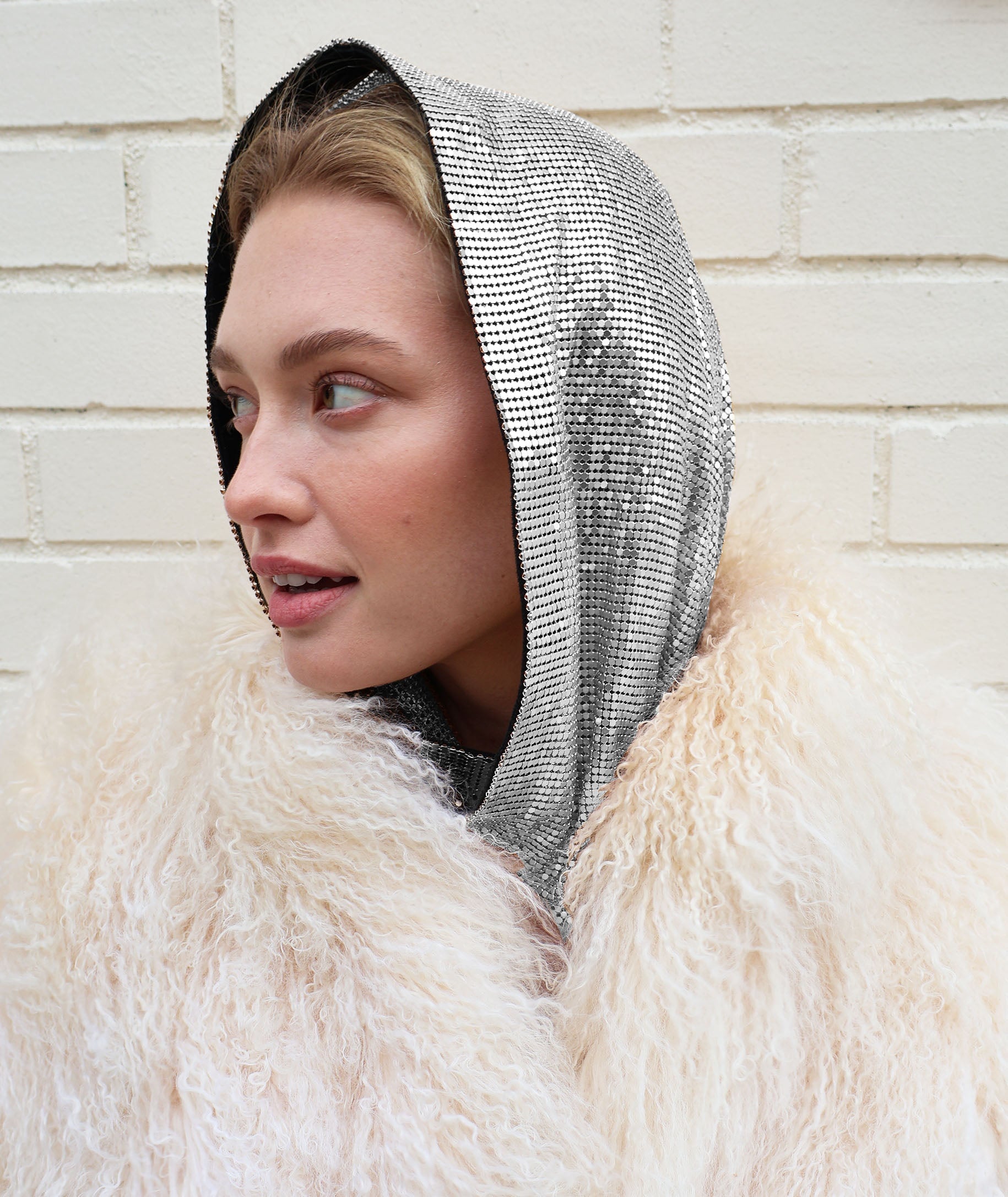 MAILLEAU HOOD SCARF CAPE Hair Accessories Epona Valley SILVER