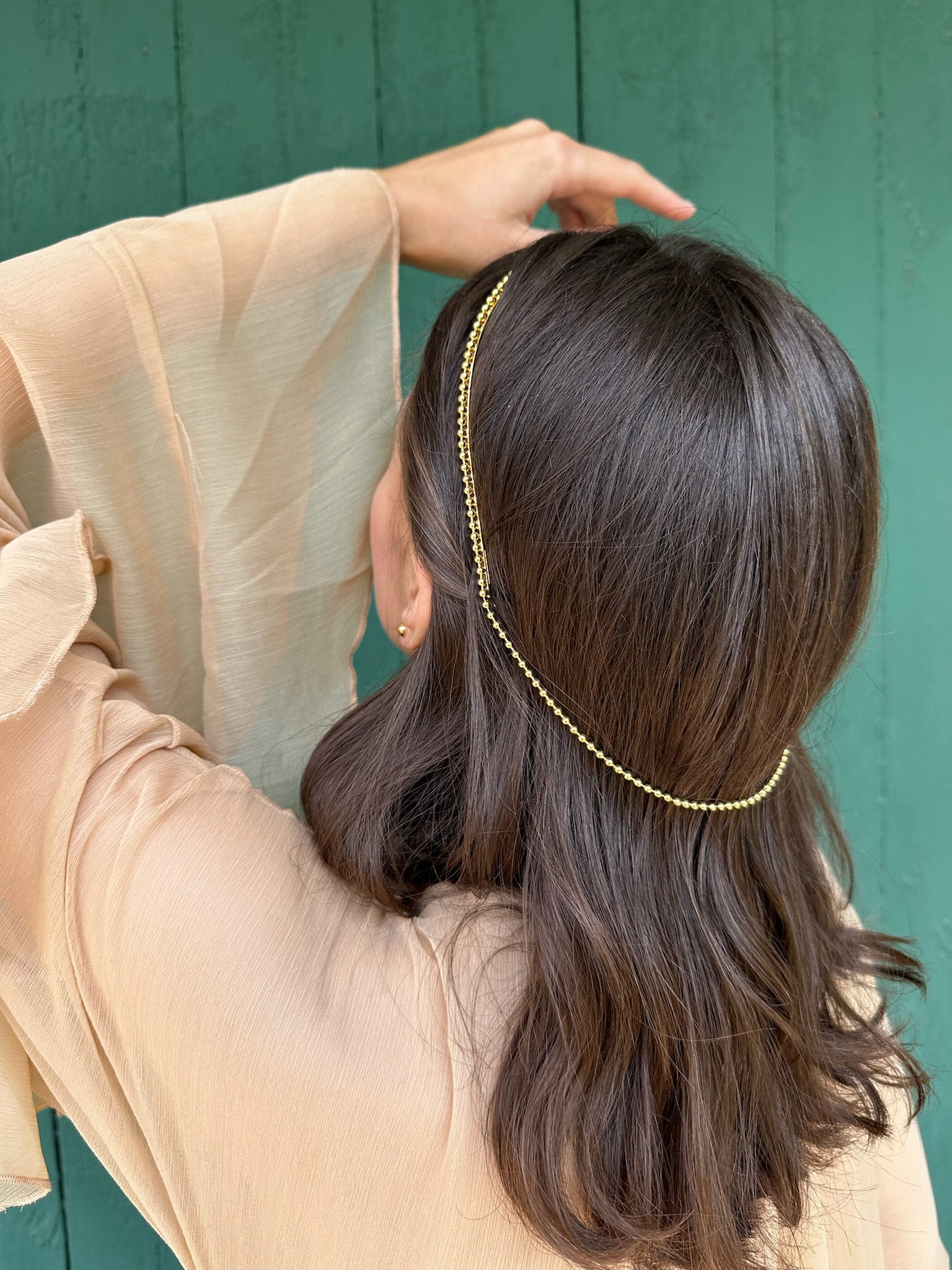 JOSEPHINA BALL CHAIN HALO HEADBAND Headbands & Crowns Epona Valley