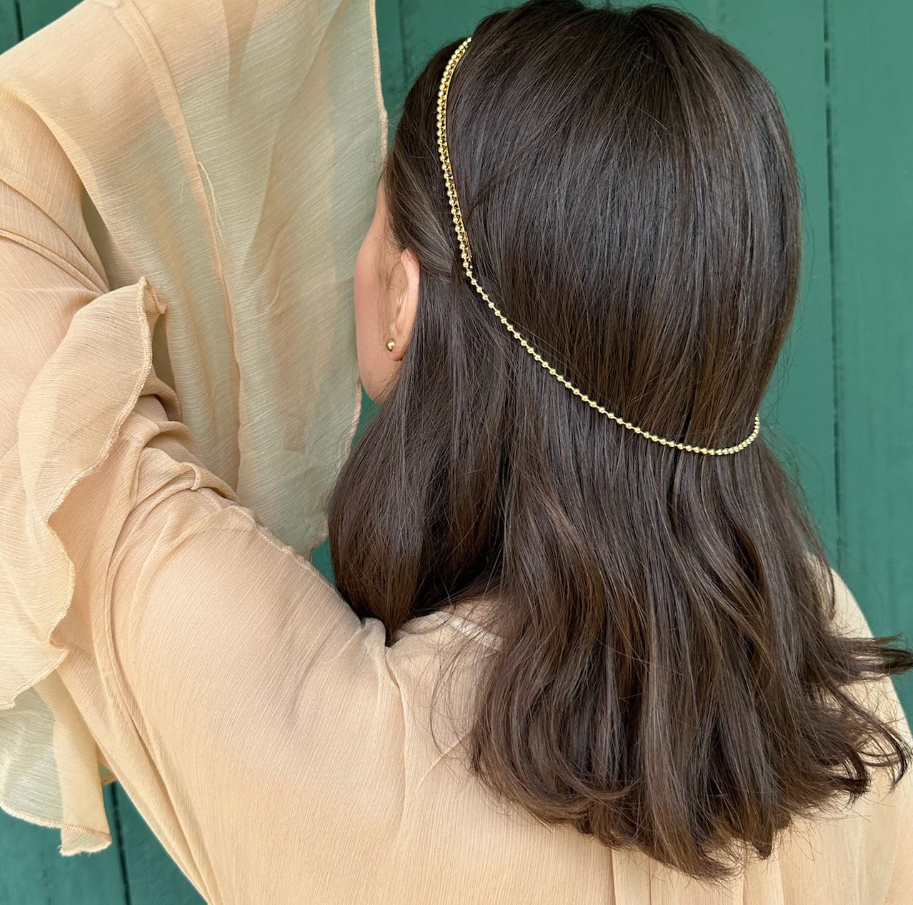 JOSEPHINA BALL CHAIN HALO HEADBAND Headbands & Crowns Epona Valley