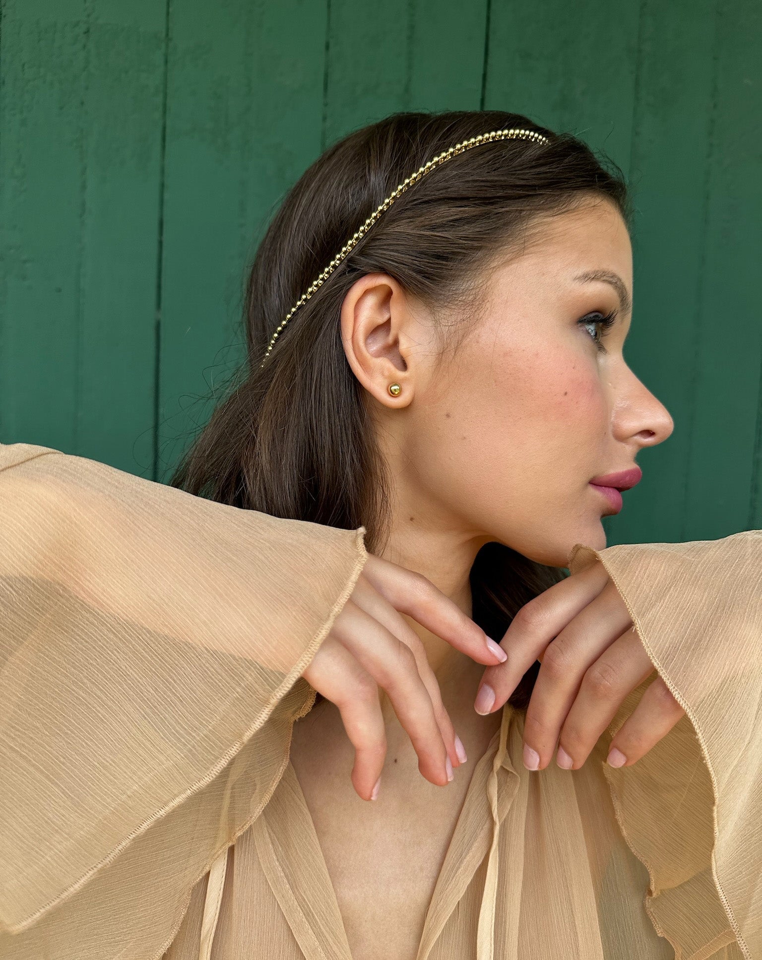 JOSEPHINA BALL CHAIN HALO HEADBAND Headbands & Crowns Epona Valley