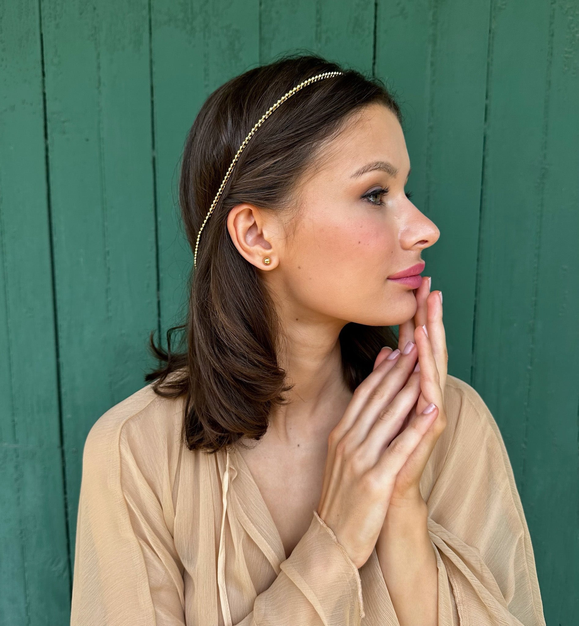 JOSEPHINA BALL CHAIN HALO HEADBAND Headbands & Crowns Epona Valley