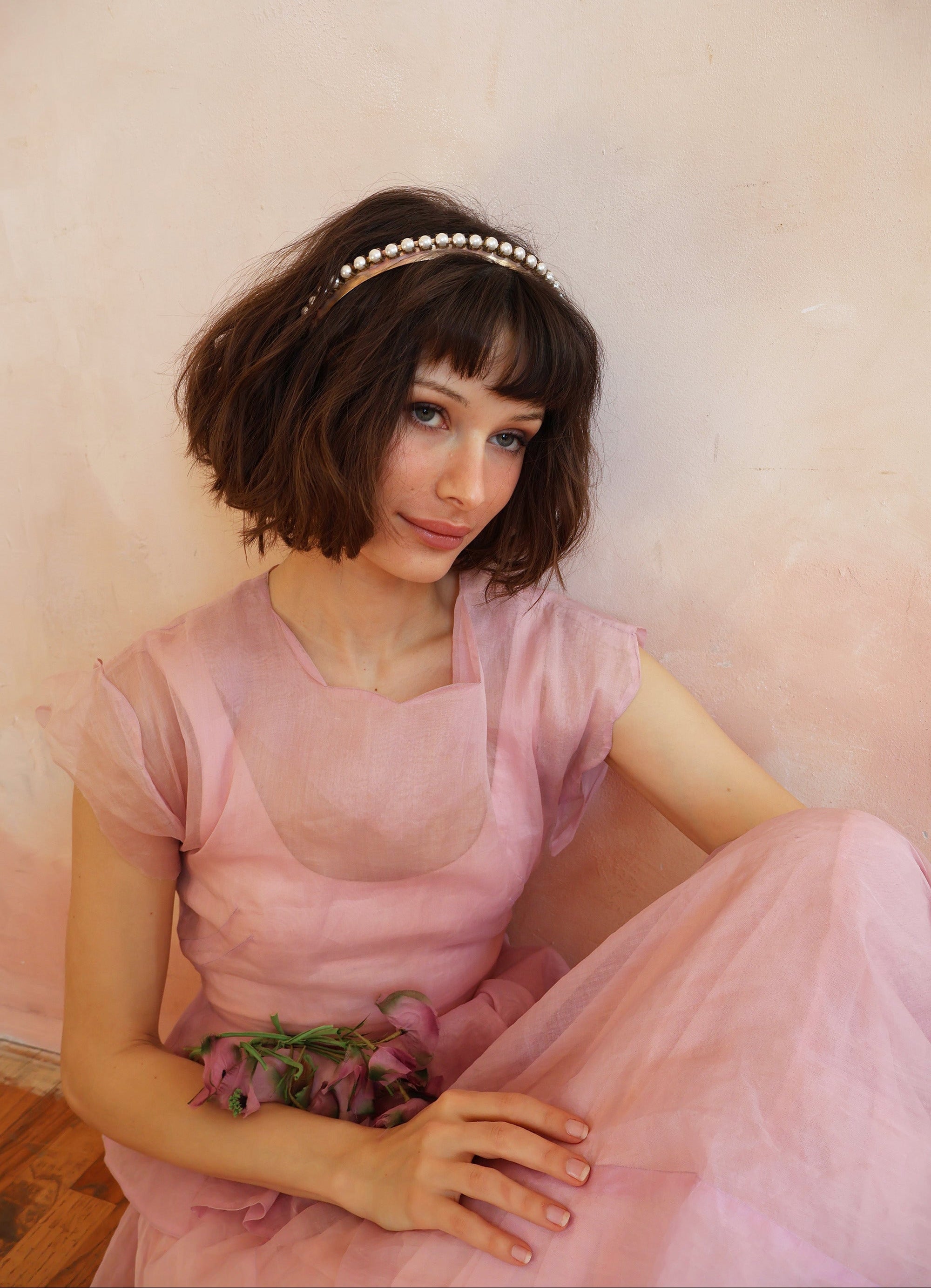 *MADE-TO-ORDER* OXIDIZED PEARL NARROW DANBURY CROWN Headbands & Crowns Epona Valley