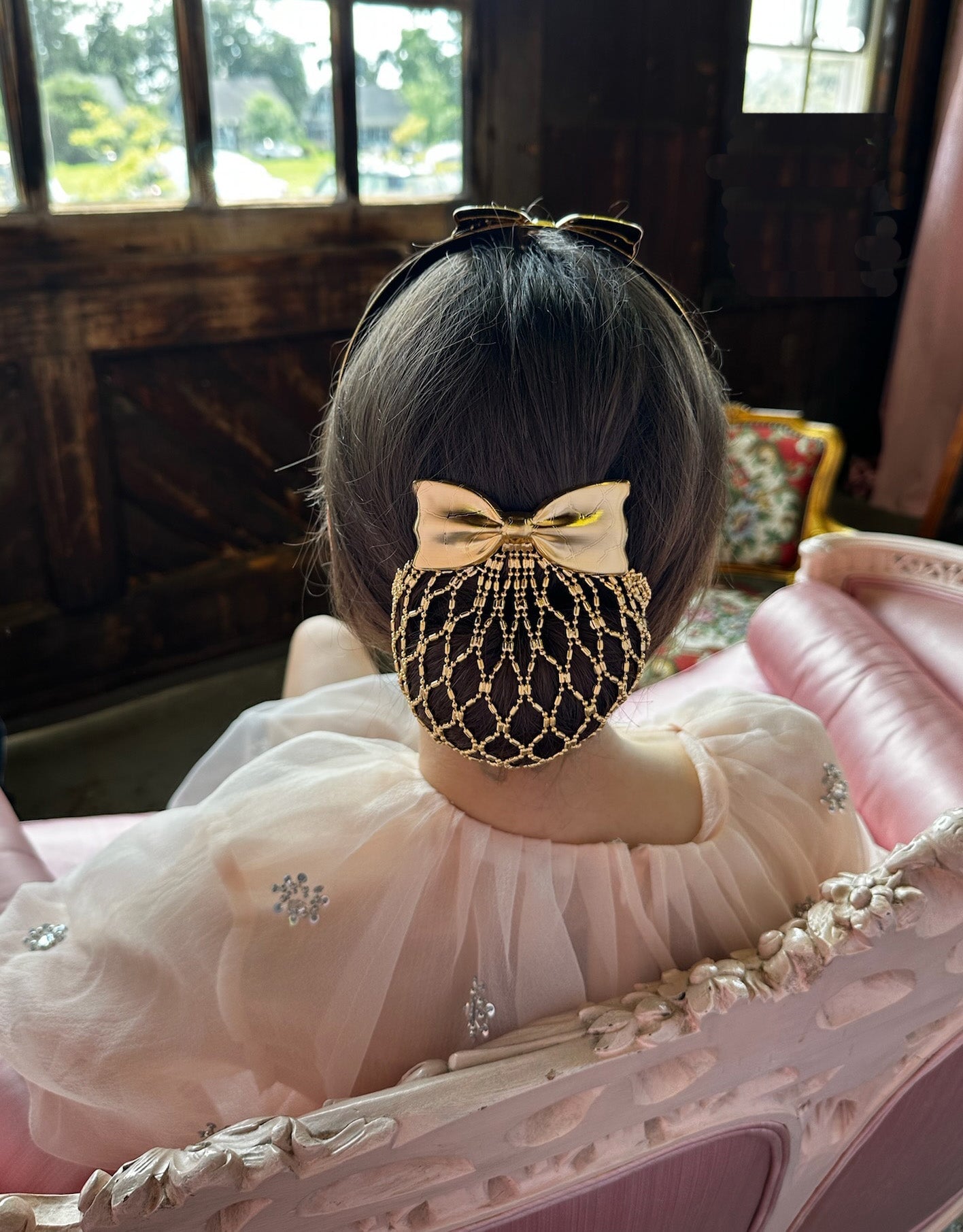 MARIE-LOUISE PETITE BOW SNOOD Hair Accessories Epona Valley