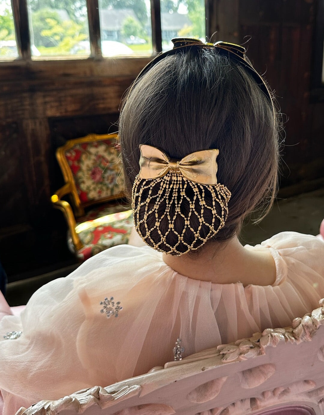 MARIE-LOUISE PETITE BOW SNOOD Hair Accessories Epona Valley