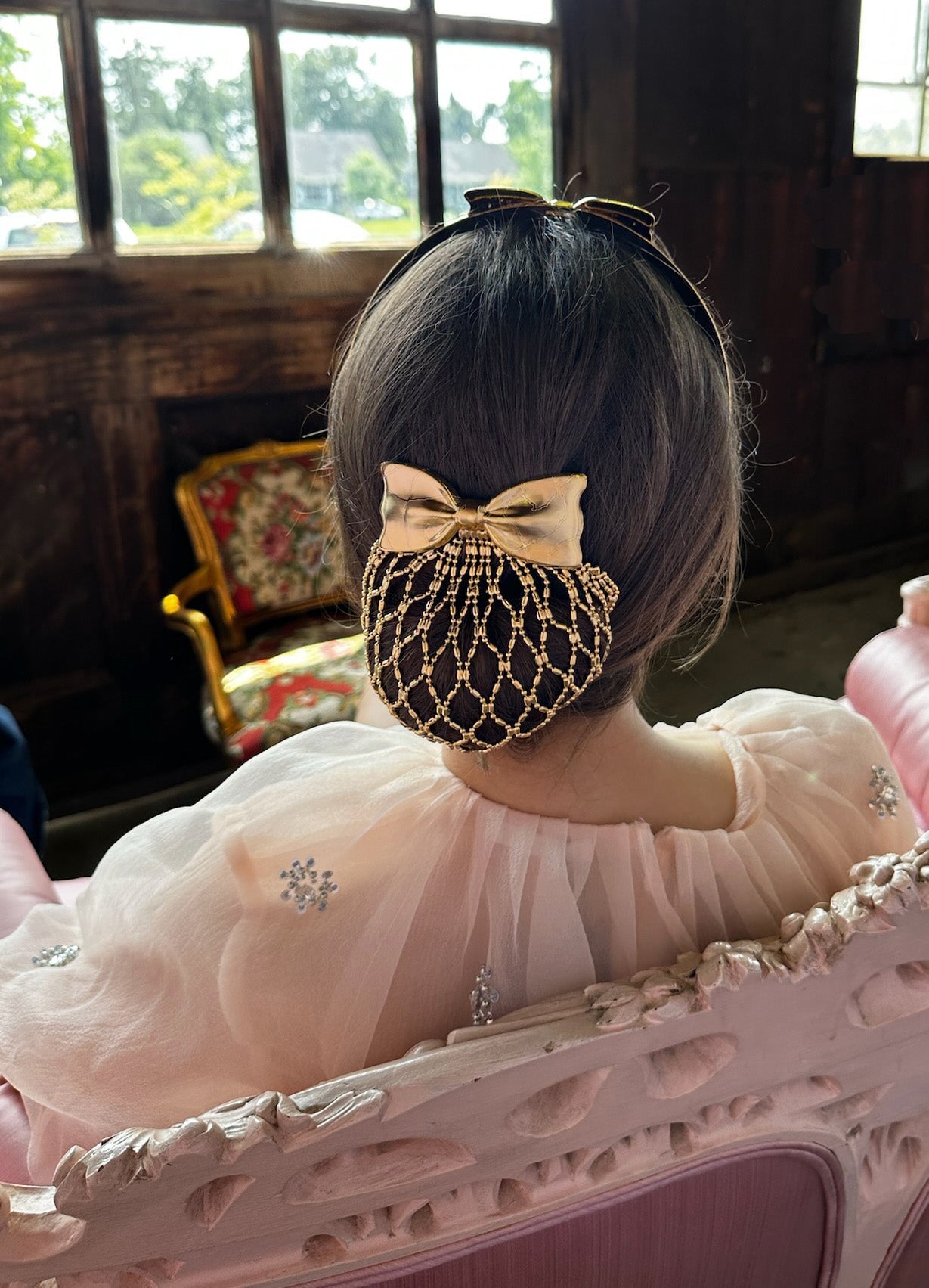 MARIE-LOUISE PETITE BOW SNOOD Hair Accessories Epona Valley