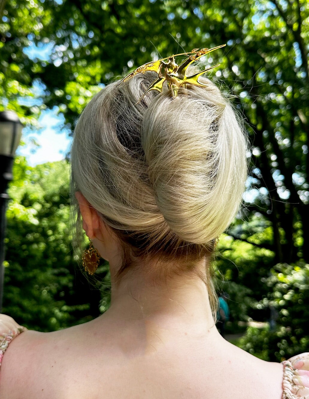 LALIQUE SWALLOW HAIR PIN Bun & Pony Epona Valley