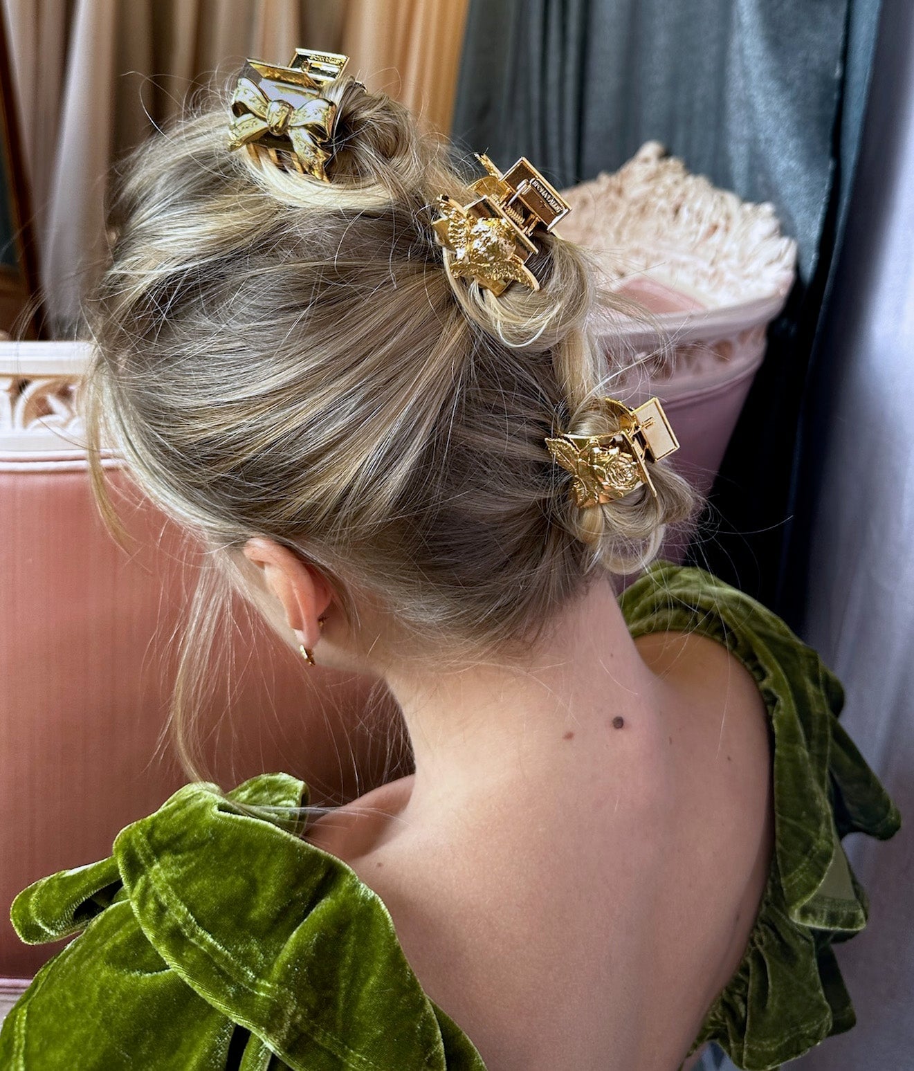 FIELD OF ROSES CLAW CLIP Clips & Barrettes Epona Valley