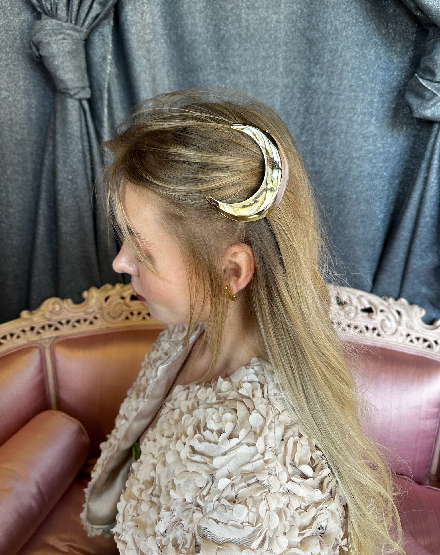 PETITE CRESCENT MOON BARRETTE Clips & Barrettes Epona Valley