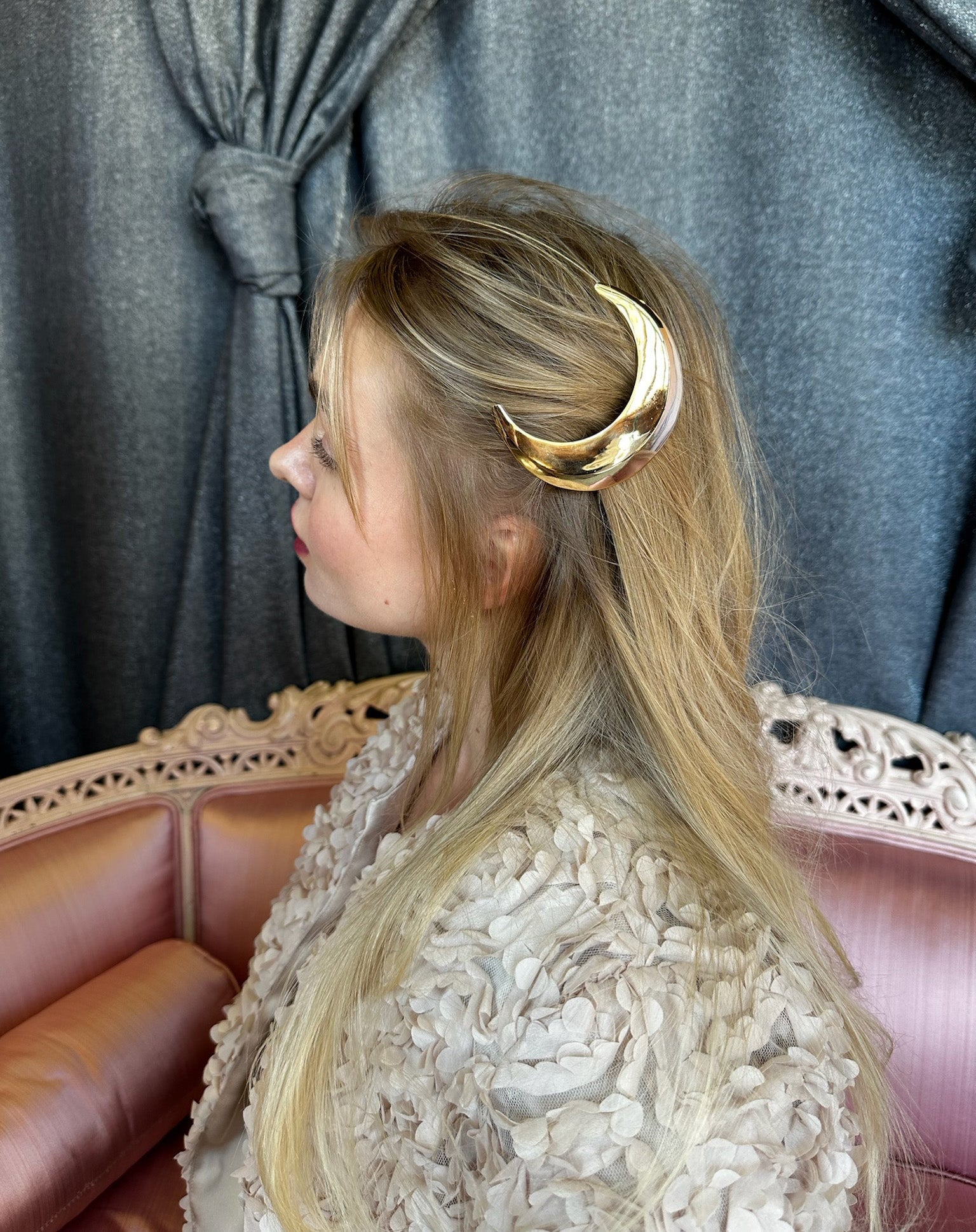 PETITE CRESCENT MOON BARRETTE Clips & Barrettes Epona Valley