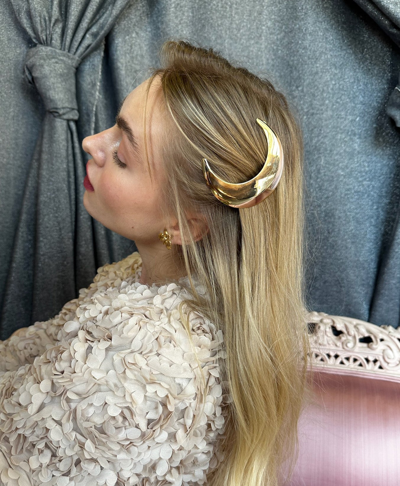 PETITE CRESCENT MOON BARRETTE Clips & Barrettes Epona Valley