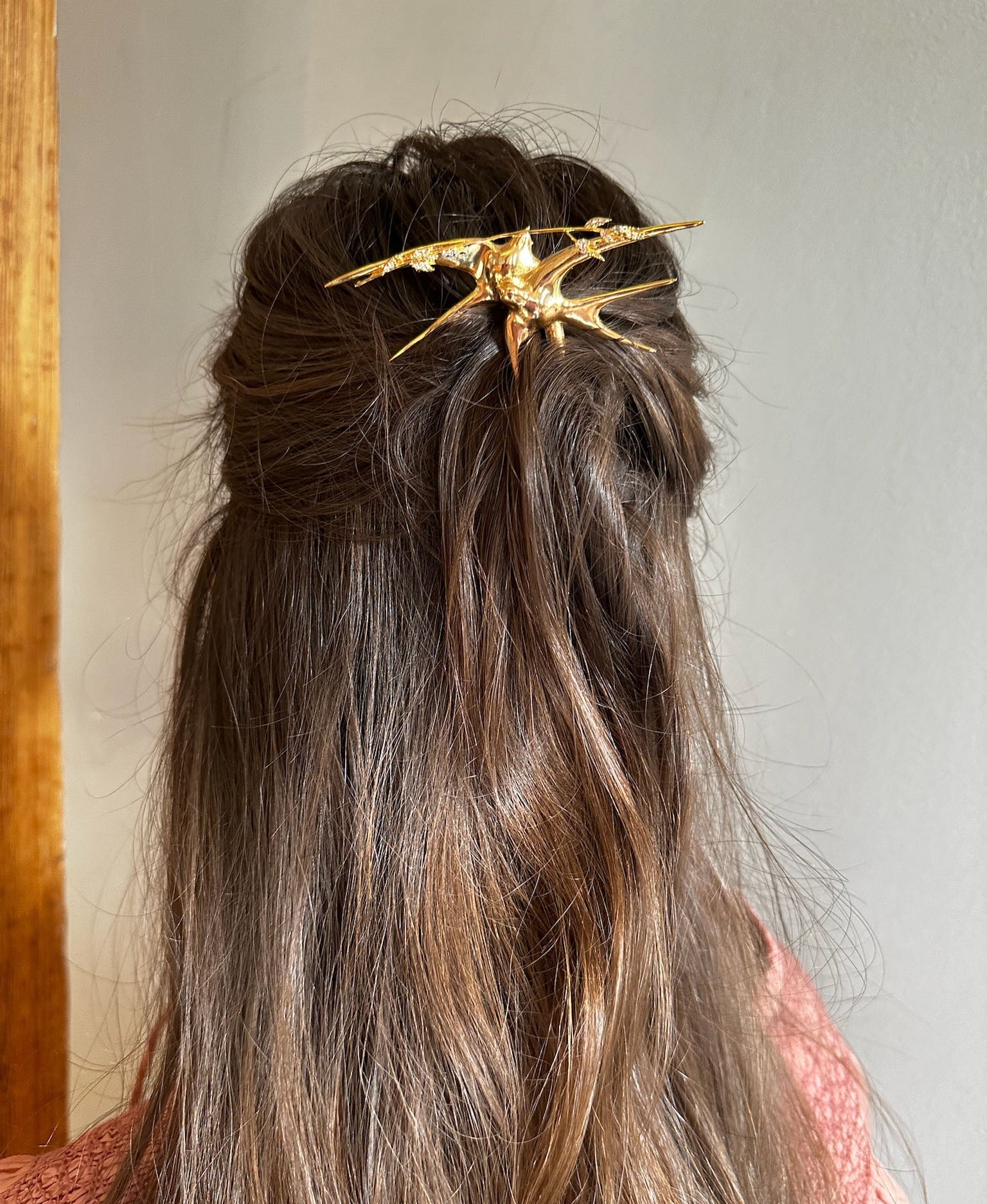 LALIQUE SWALLOW HAIR PIN Bun & Pony Epona Valley