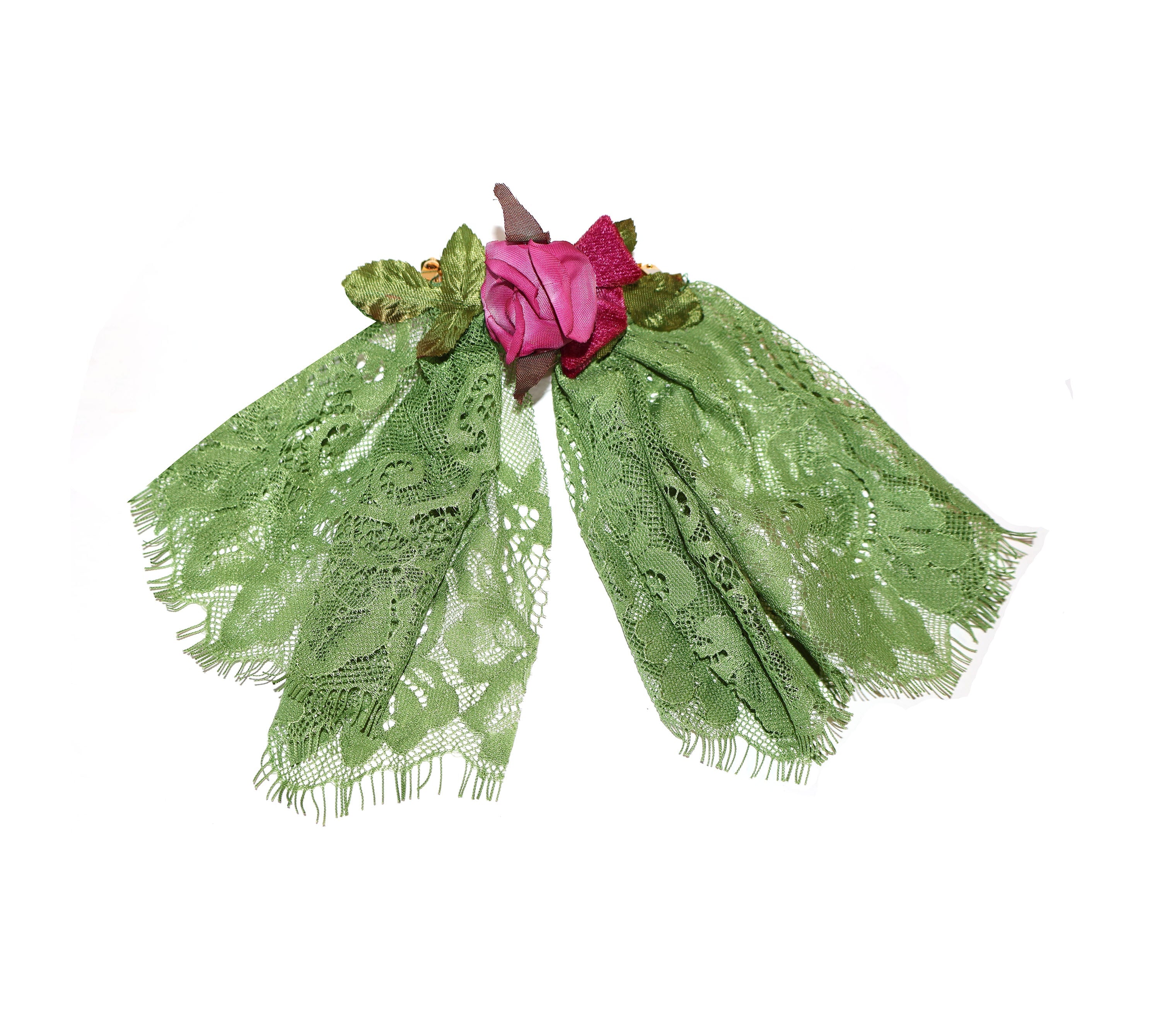 ROSELINE EN FEUILLE BARRETTE Epona Valley