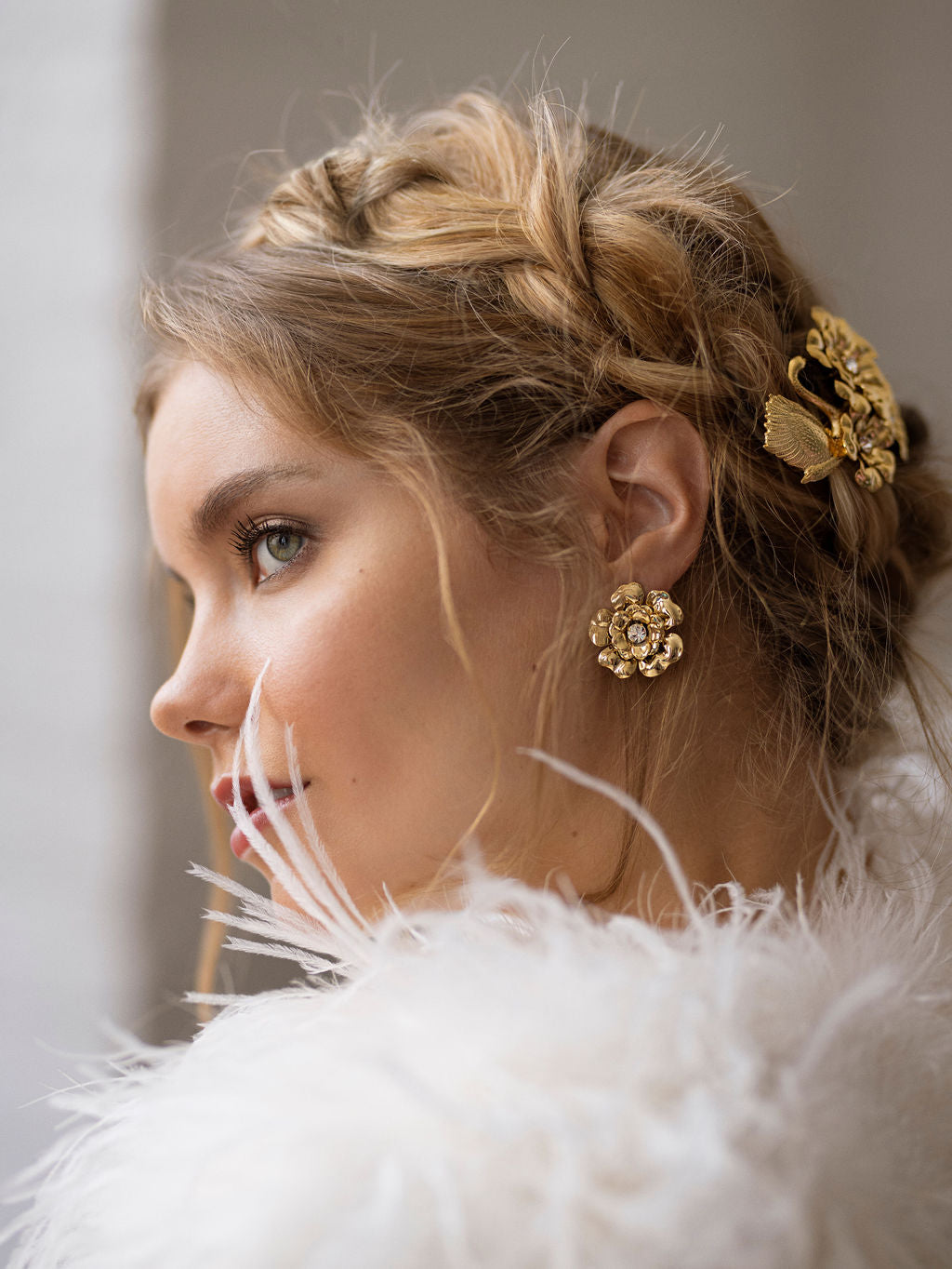 CYGNET SWAROVSKI EARRINGS - Epona Valley | Luxury Hair Accessories | Bridal Accessories | Made In NYC