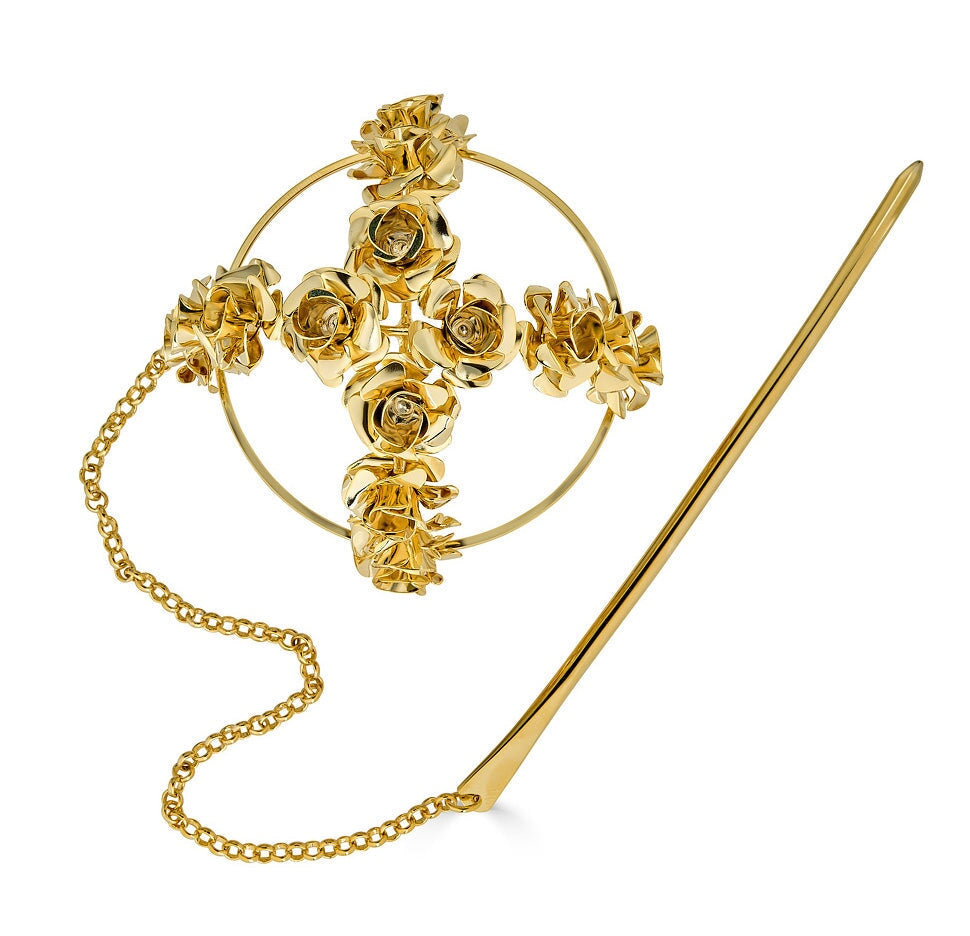 FIELD OF ROSES BUN CAGE - Epona Valley | Luxury Hair Accessories | Bridal Accessories | Made In NYC