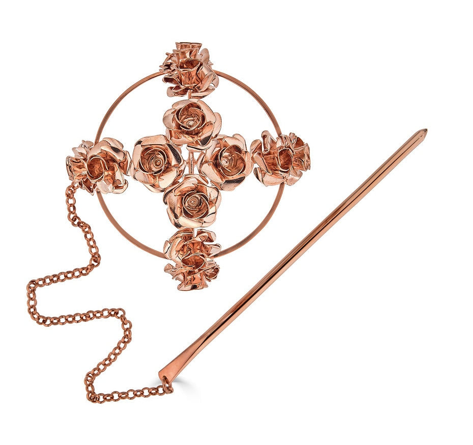 FIELD OF ROSES BUN CAGE - Epona Valley | Luxury Hair Accessories | Bridal Accessories | Made In NYC