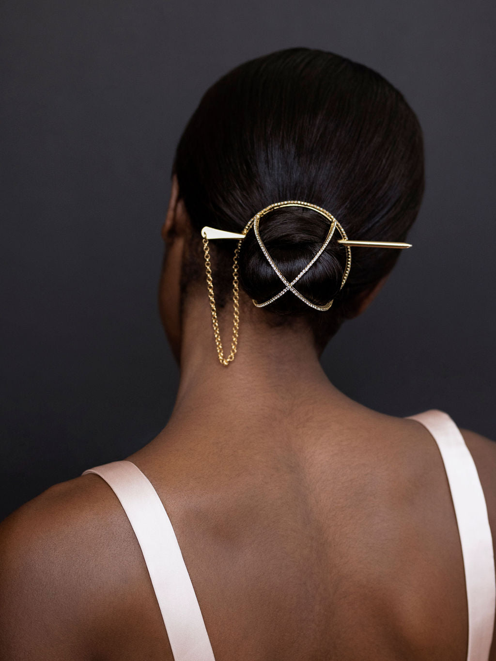 SAINT GERMAINE SWAROVSKI BUN CAGE - Epona Valley | Luxury Hair Accessories | Bridal Accessories | Made In NYC