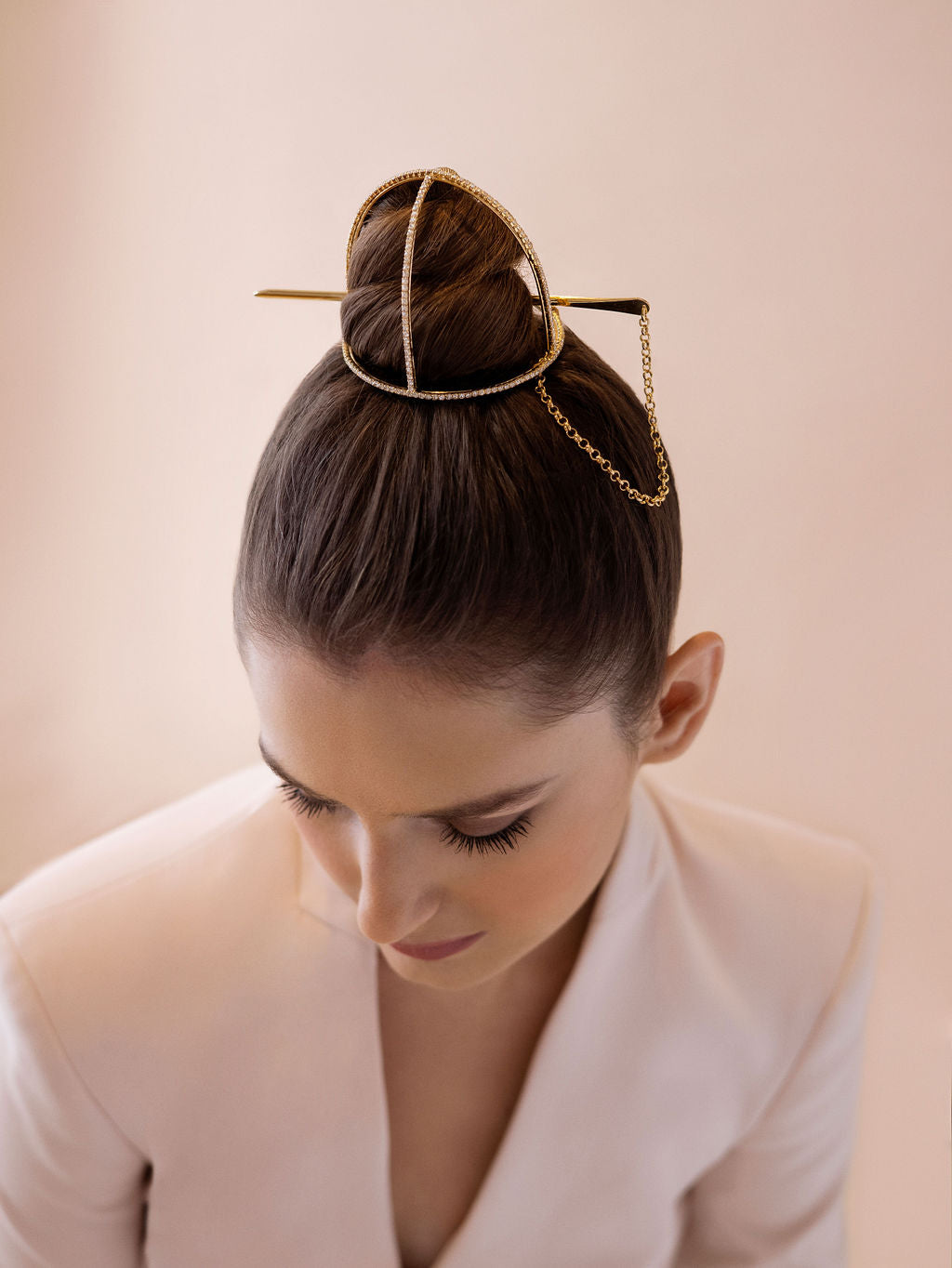 SAINT GERMAINE SWAROVSKI BUN CAGE - Epona Valley | Luxury Hair Accessories | Bridal Accessories | Made In NYC