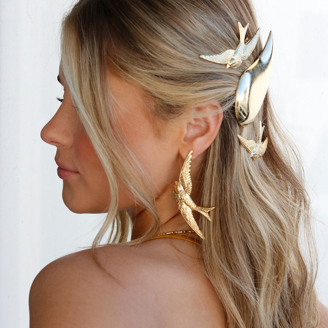 CADILLAC BIRD EARRINGS - Epona Valley | Luxury Hair Accessories | Bridal Accessories | Made In NYC