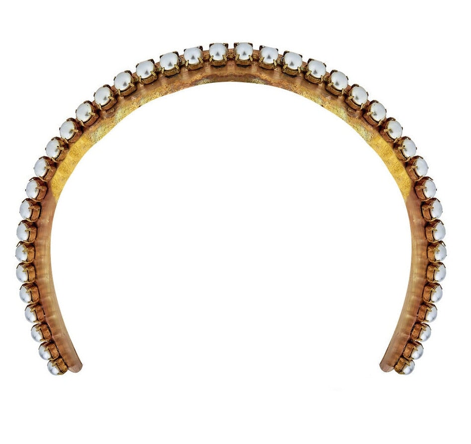 *MADE-TO-ORDER* OXIDIZED PEARL NARROW DANBURY CROWN Headbands & Crowns Epona Valley 