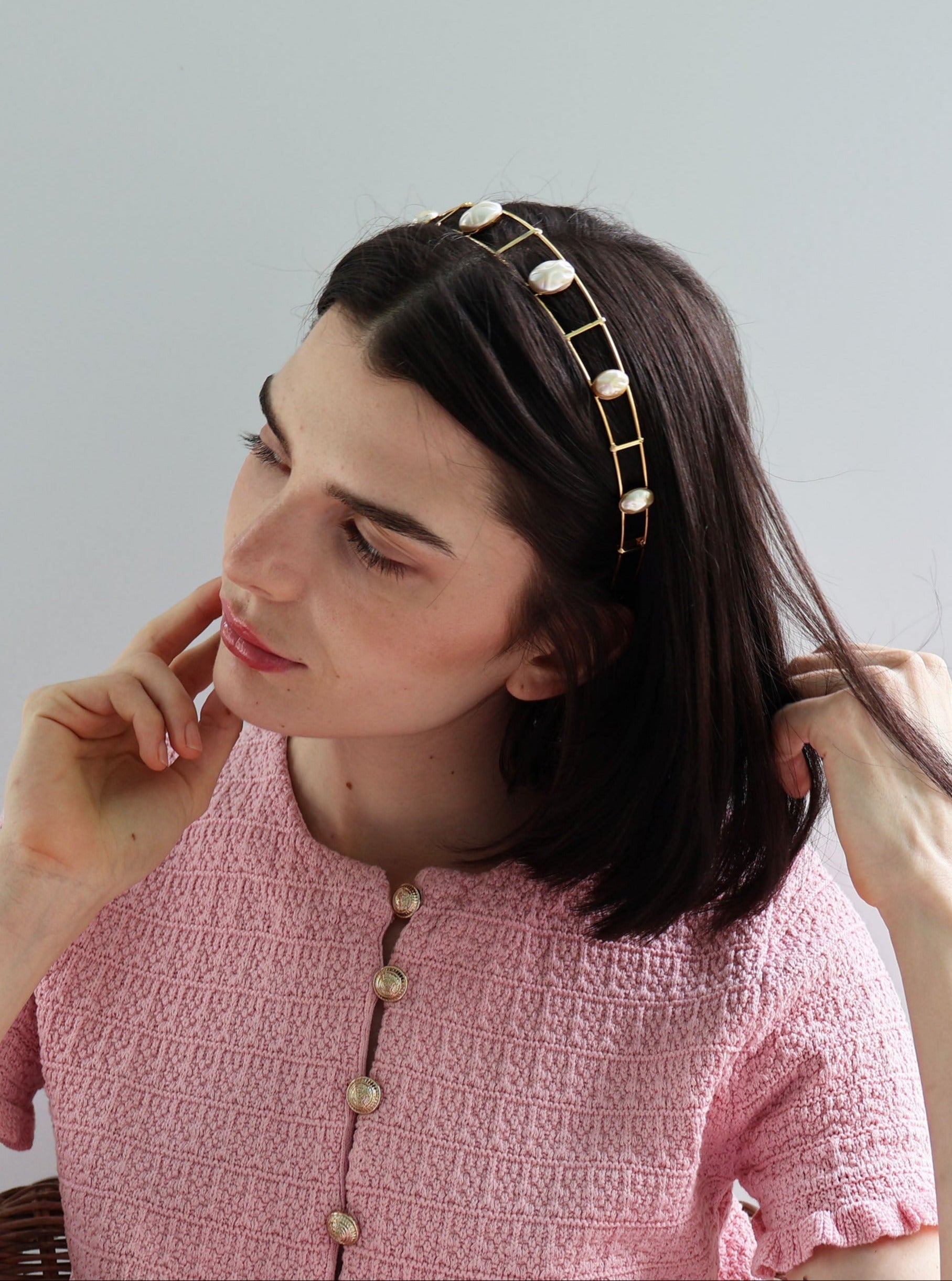 CASTILLO DEL MAR PEARL HEADBAND Headbands & Crowns Epona Valley 