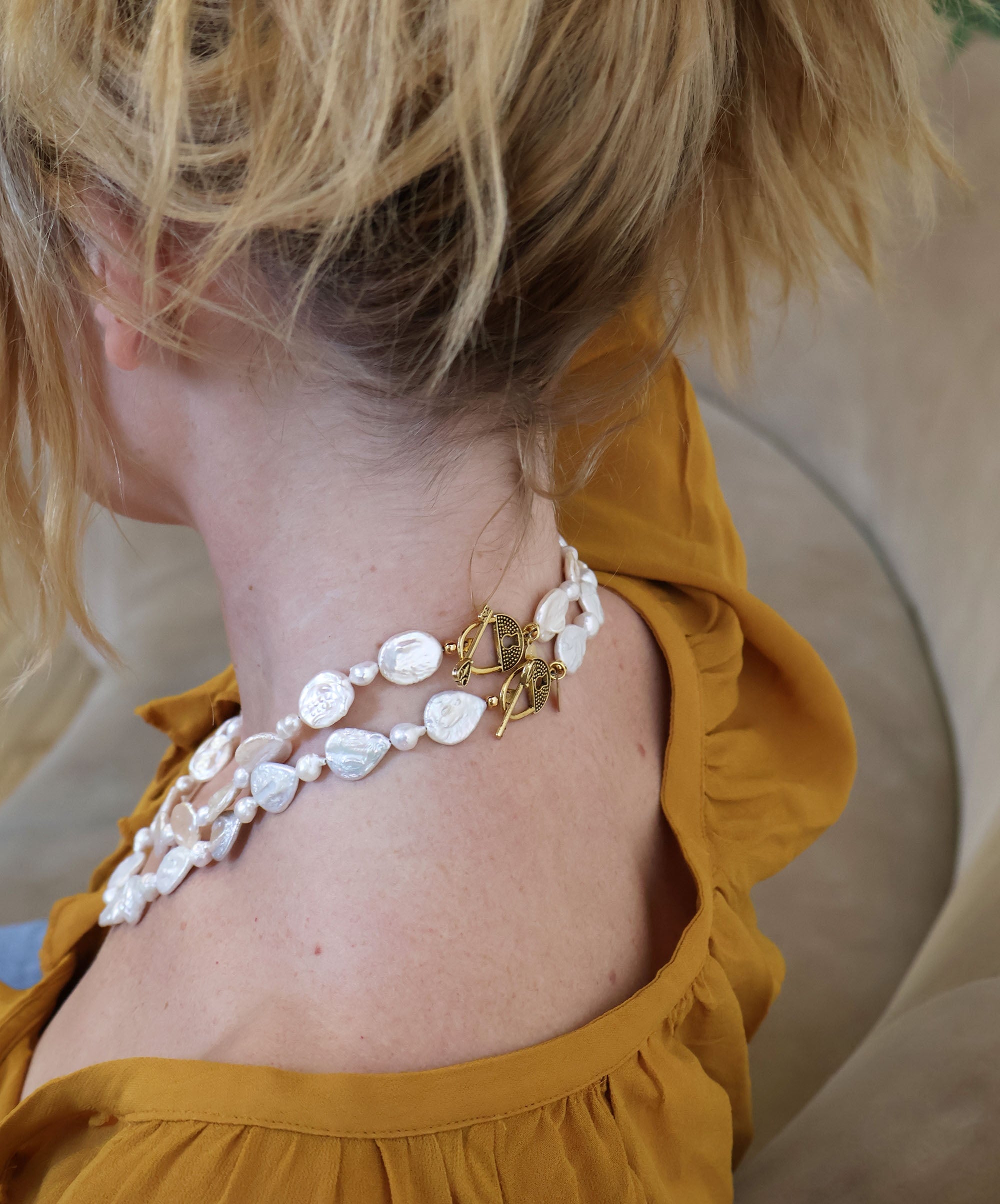 LARMES BAROQUE FRESHWATER PEARL NECKLACE Necklaces Epona Valley 