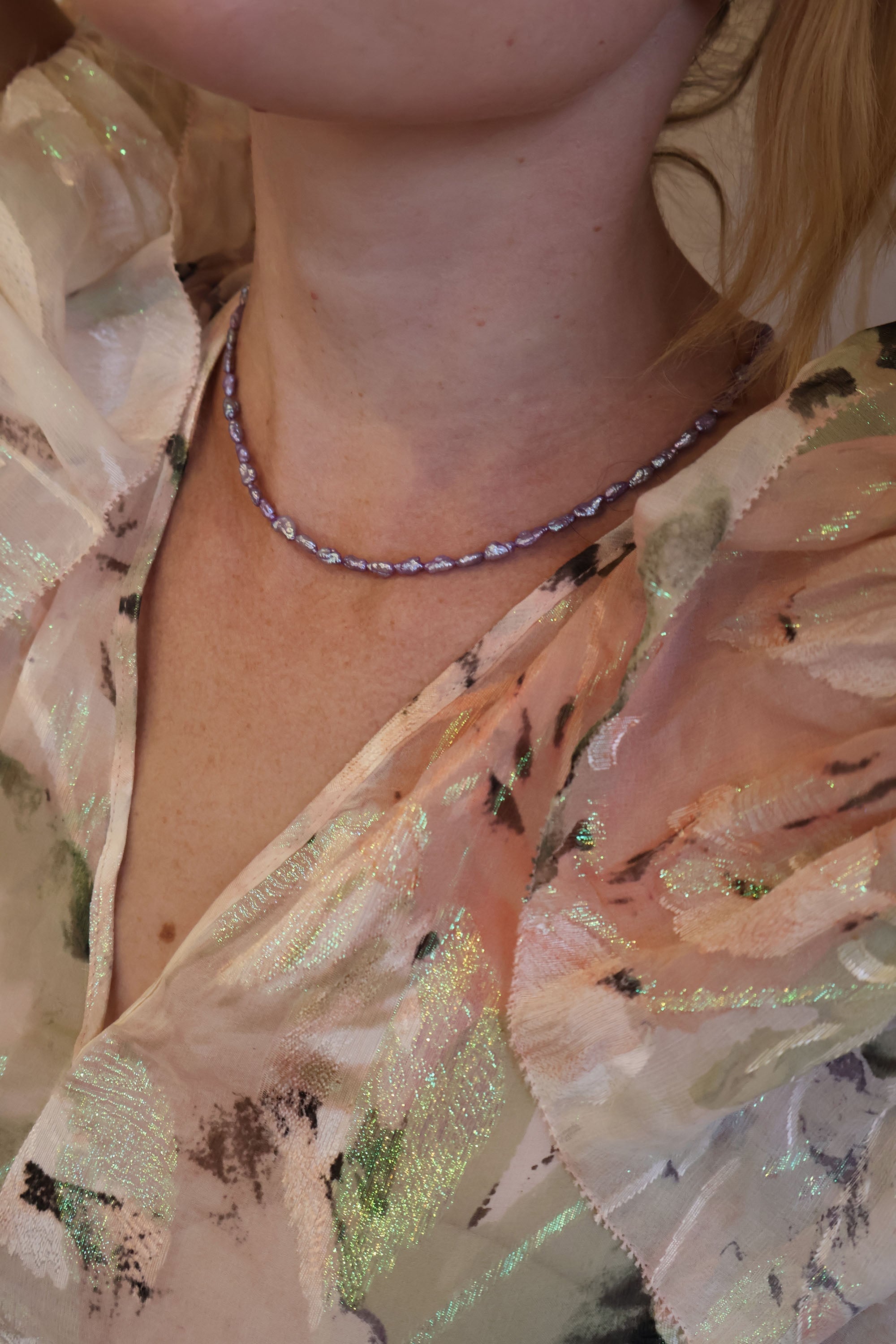 AYA WATERCOLOR BAROQUE PEARL NECKLACE Necklaces Epona Valley 