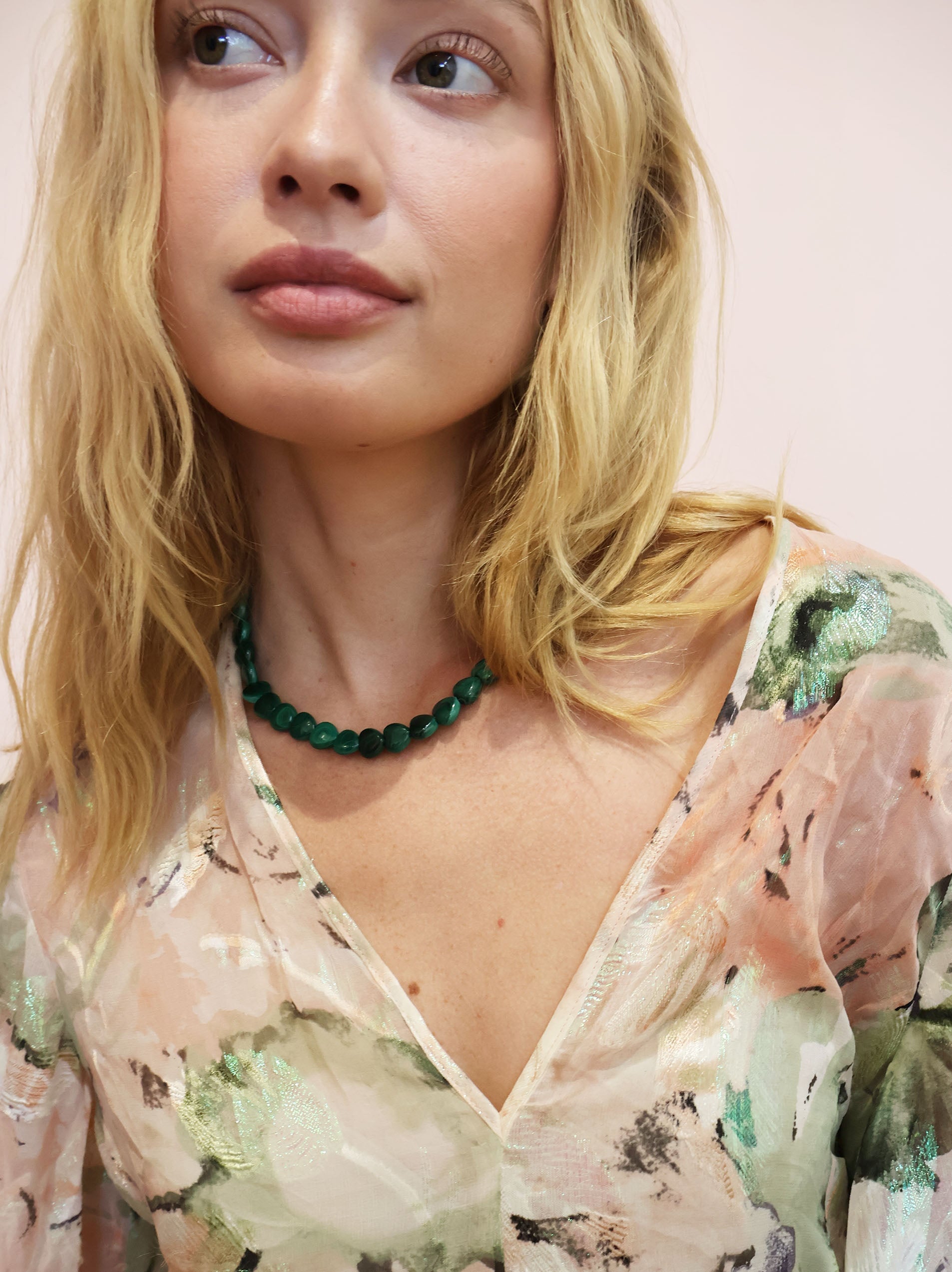 ESMÉ MALACHITE HEART NECKLACE Necklaces Epona Valley 