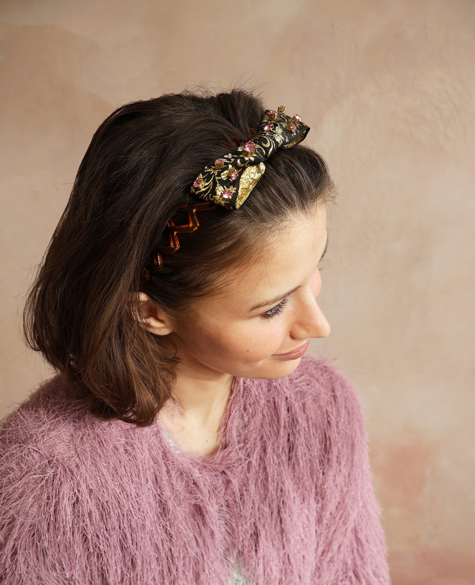 MARQUISE BROCADE BOW HEADBAND Hair Accessories Epona Valley 