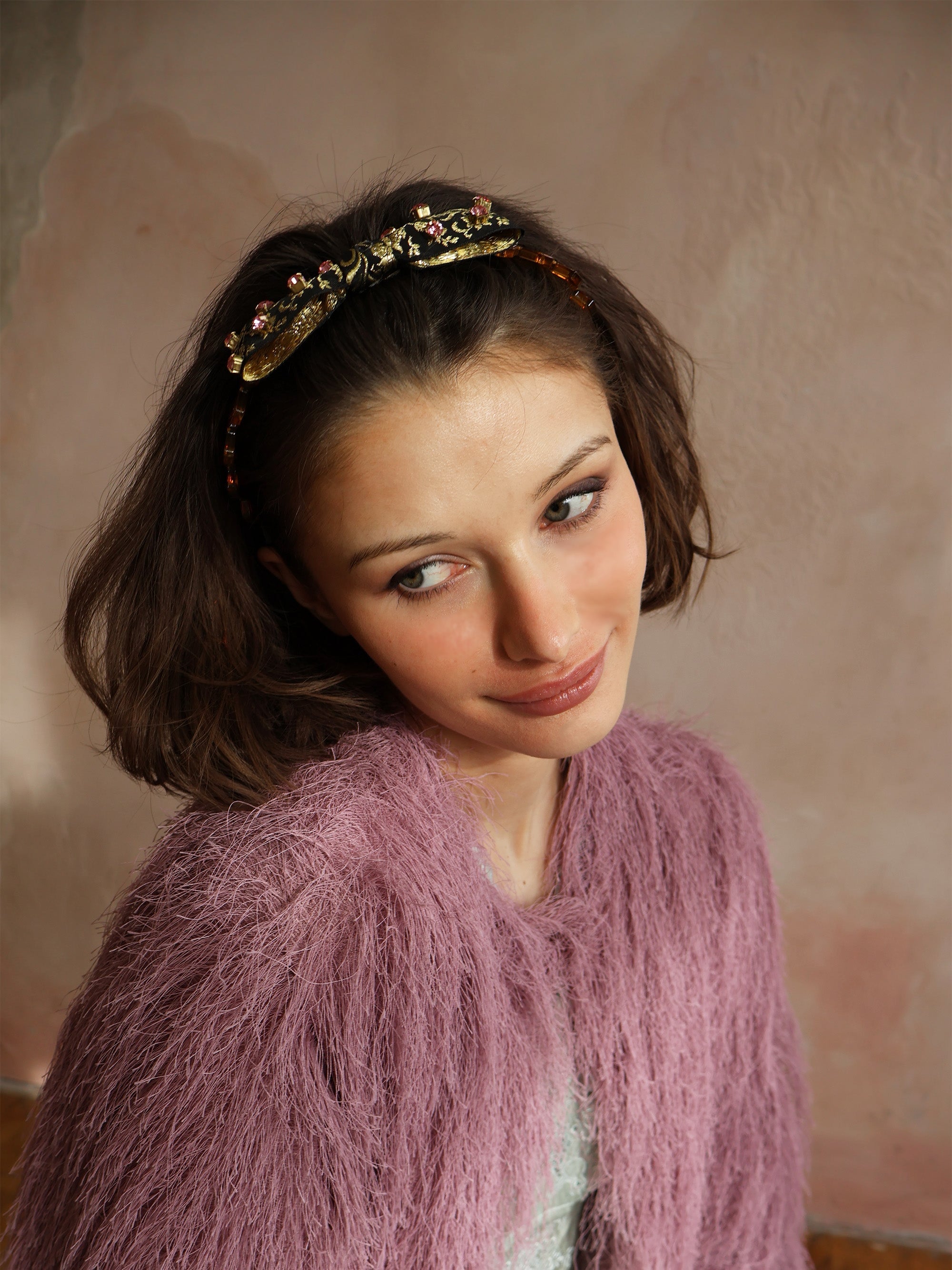 MARQUISE BROCADE BOW HEADBAND Hair Accessories Epona Valley 