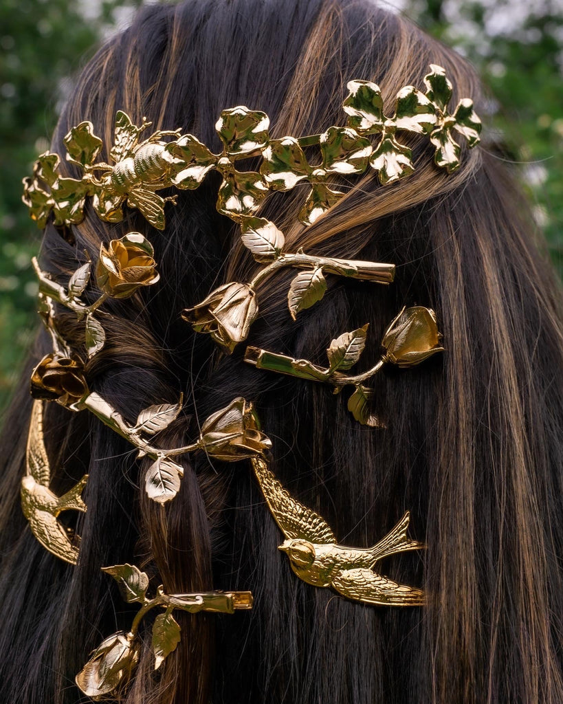 FIELD OF ROSES HAIR CLIP - Epona Valley | Luxury Hair Accessories | Bridal Accessories | Made In NYC