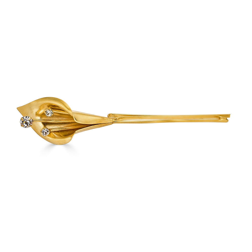 CALA LILY BOBBY IN GOLD - Epona Valley | Luxury Hair Accessories | Bridal Accessories | Made In NYC