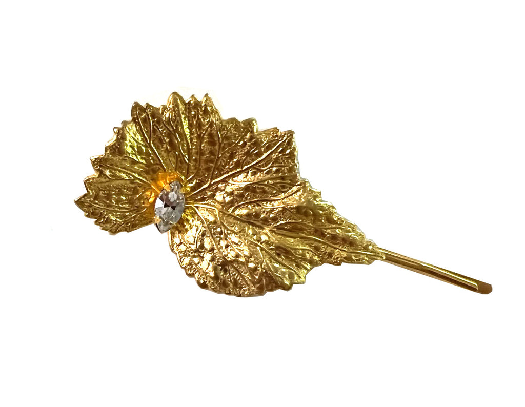 DEW DROP LEAF BOBBY - Epona Valley | Luxury Hair Accessories | Bridal Accessories | Made In NYC