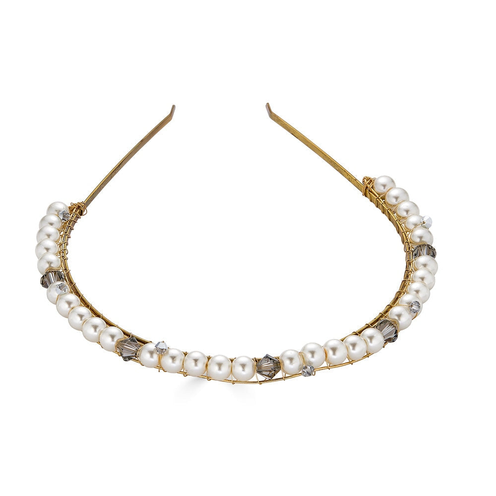 ANNA ENCASED PEARL HEADBAND - Epona Valley | Luxury Hair Accessories | Bridal Accessories | Made In NYC