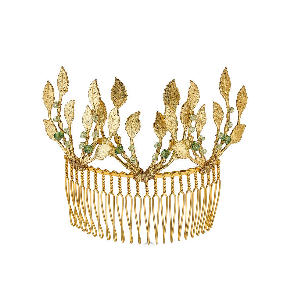 VINE LEAF MINT COMB - Epona Valley | Luxury Hair Accessories | Bridal Accessories | Made In NYC