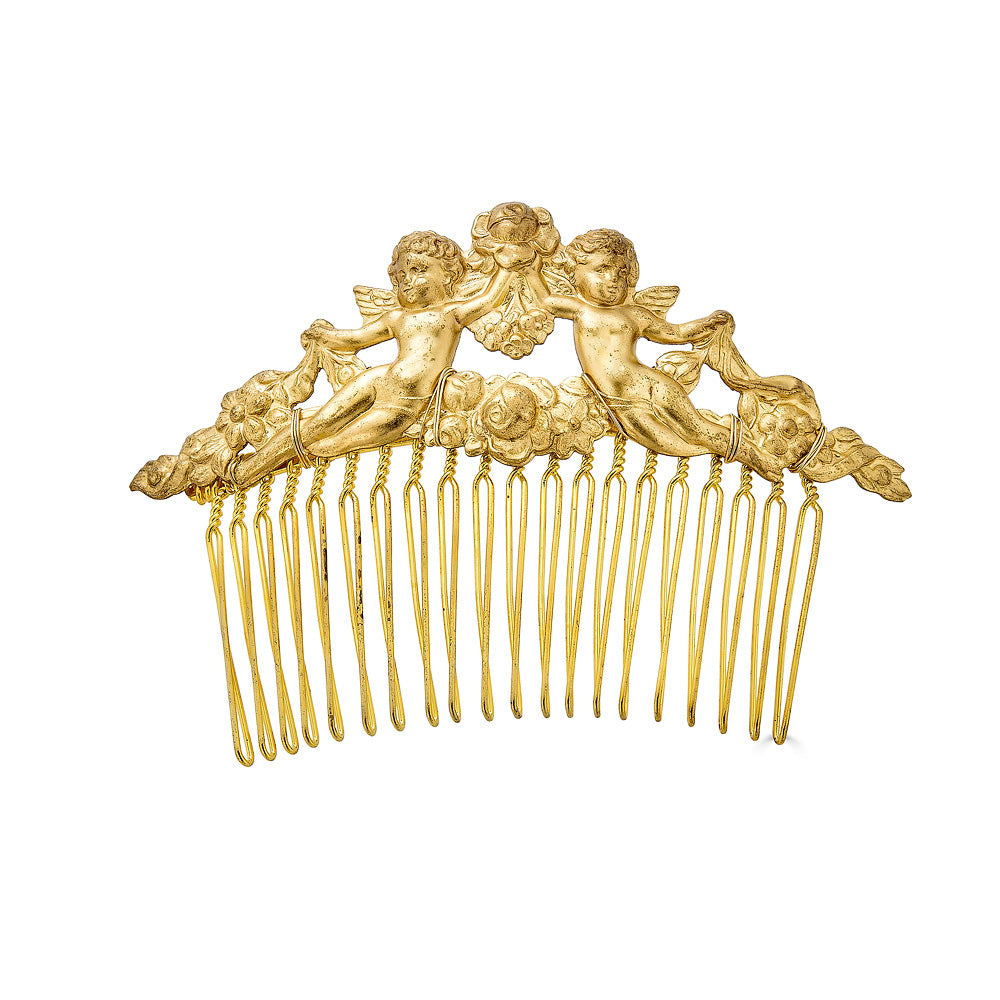 GILDED CHERUB COMB - Epona Valley | Luxury Hair Accessories | Bridal Accessories | Made In NYC
