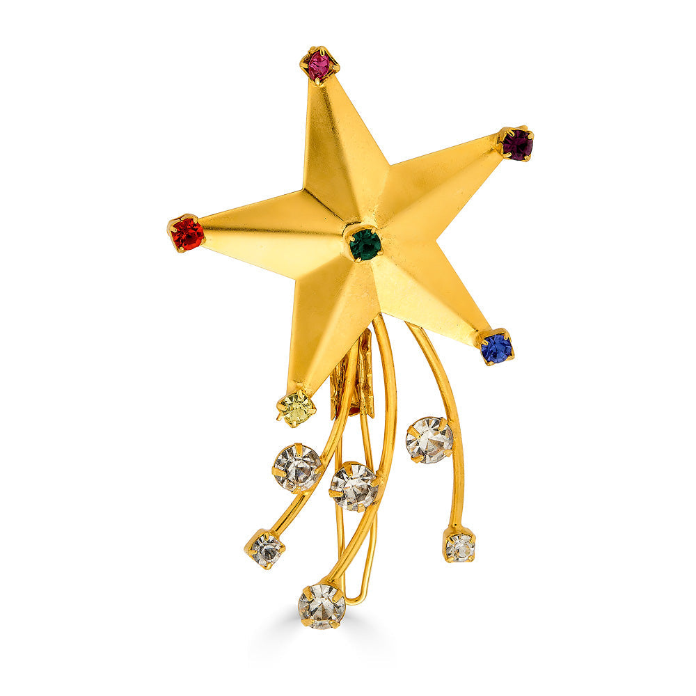 RAINBOW STAR SHOOTER BARRETTE - Epona Valley | Luxury Hair Accessories | Bridal Accessories | Made In NYC