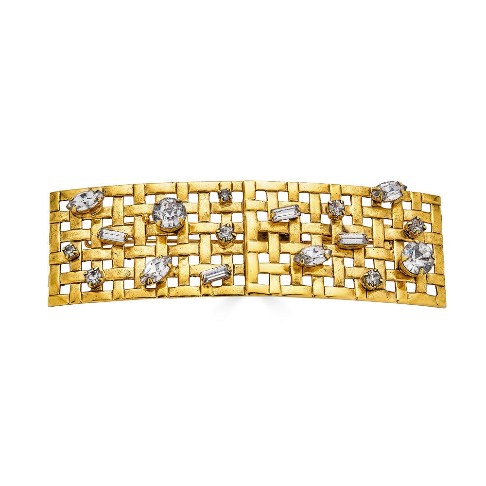WOVEN CRYSTALS BARRETTE - Epona Valley | Luxury Hair Accessories | Bridal Accessories | Made In NYC