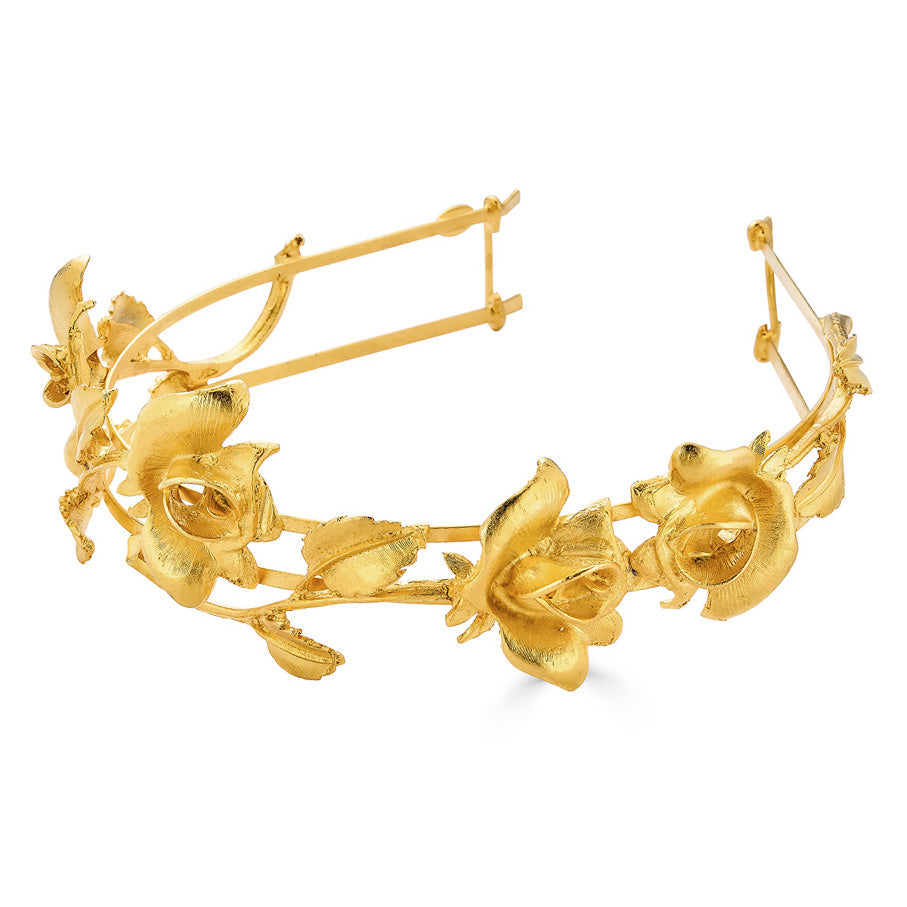 LE GOLD ROSE VINE HEADBAND - Epona Valley | Luxury Hair Accessories | Bridal Accessories | Made In NYC