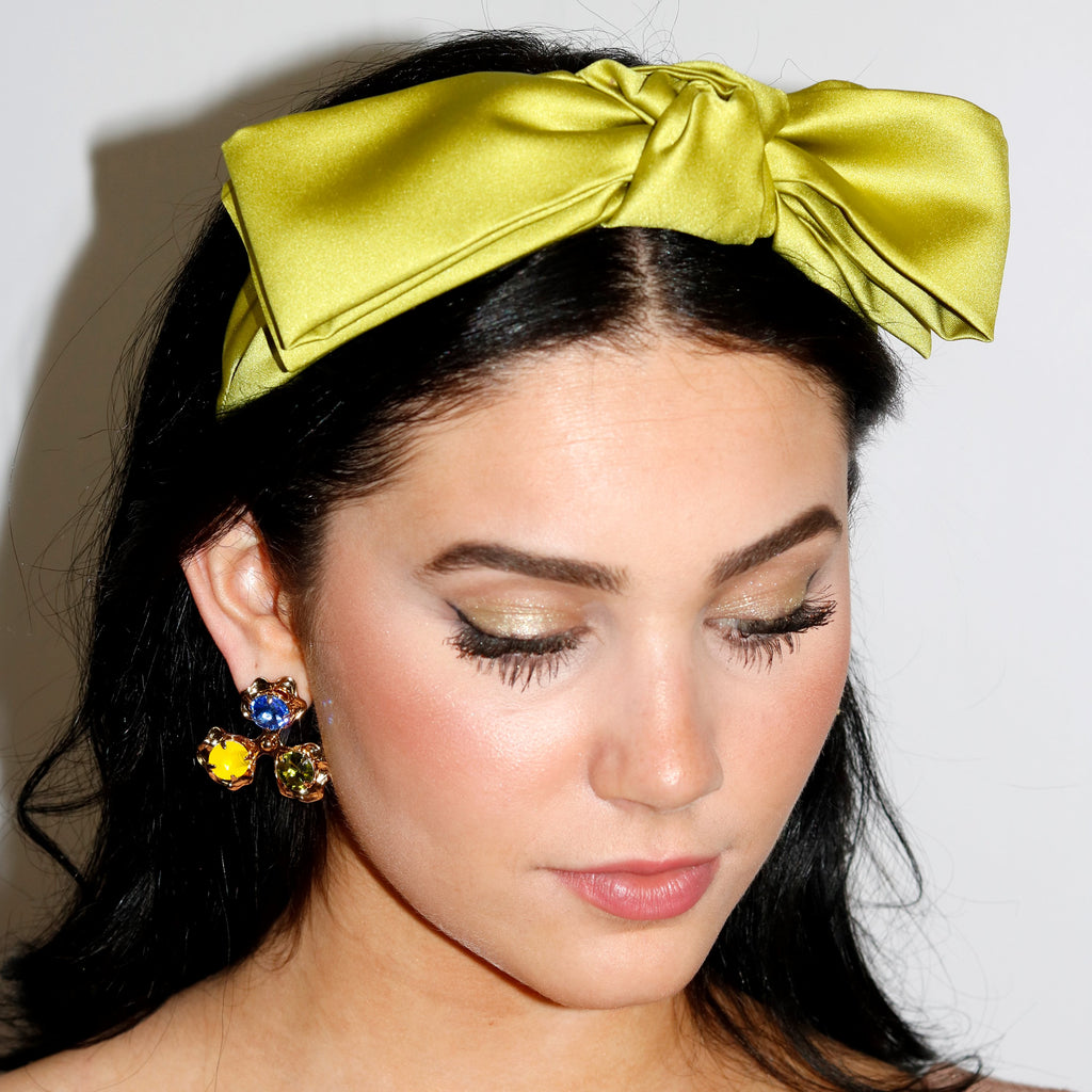 LE DOUBLE BOW SATIN HEADBAND - Epona Valley | Luxury Hair Accessories | Bridal Accessories | Made In NYC