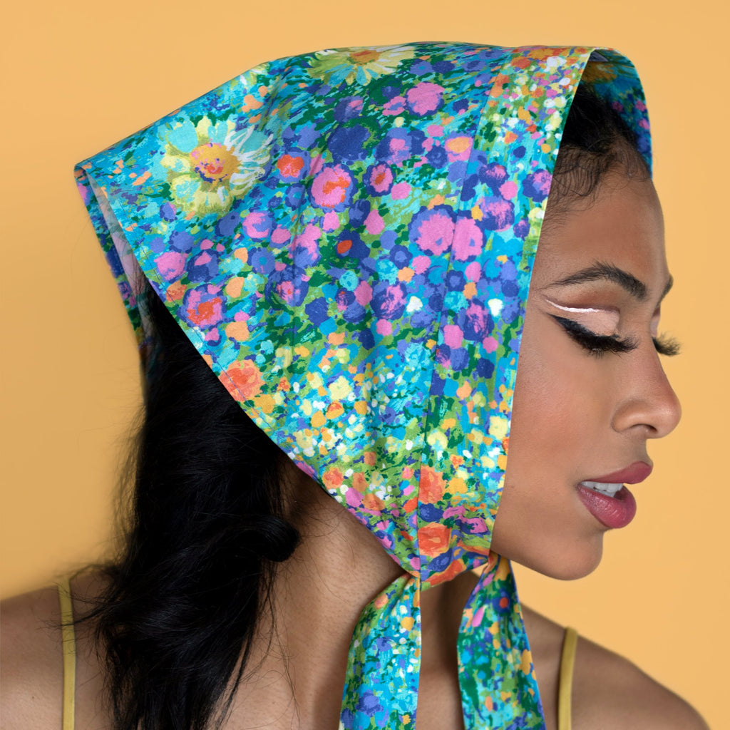 VALLEY HEADSCARF IN PAINTERLY - Epona Valley | Luxury Hair Accessories | Bridal Accessories | Made In NYC