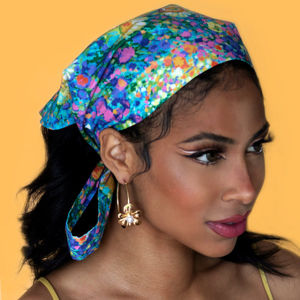 VALLEY HEADSCARF IN PAINTERLY - Epona Valley | Luxury Hair Accessories | Bridal Accessories | Made In NYC