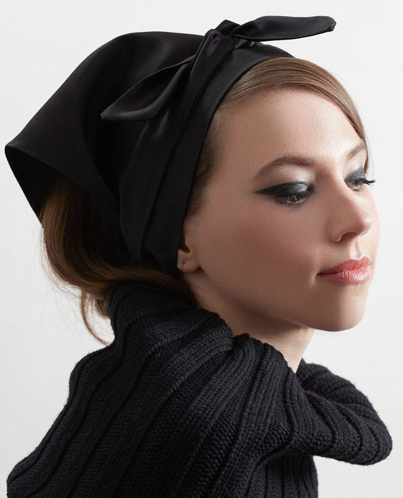 VALLEY HEADSCARF IN SATIN - Epona Valley | Luxury Hair Accessories | Bridal Accessories | Made In NYC
