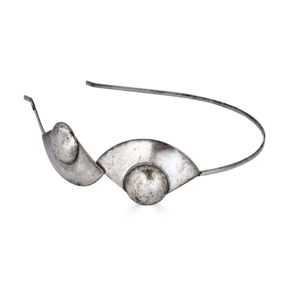 SOLAR OXIDIZED SILVER HEADBAND - Epona Valley | Luxury Hair Accessories | Bridal Accessories | Made In NYC
