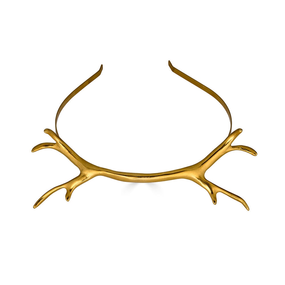 THE DOE HEADBAND IN GOLD - Epona Valley | Luxury Hair Accessories | Bridal Accessories | Made In NYC